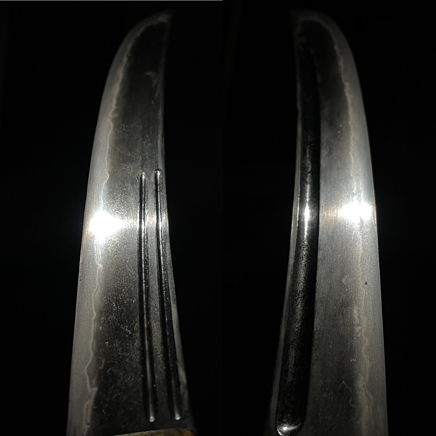 Sunnobi-TANTO 寸延短刀,Kokinko Moth Tsuba, Kabuto Fuchikashira, Edo period