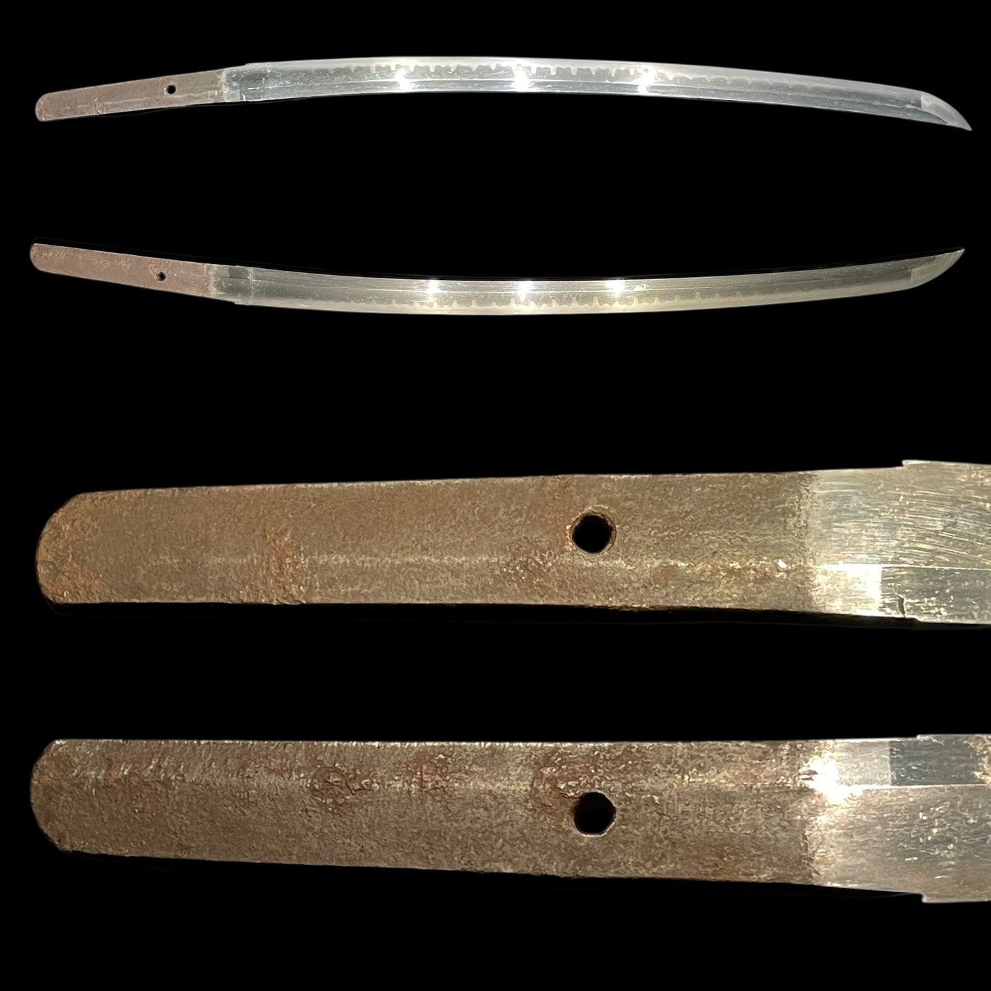High-grade fittings Wakizashi, Ishiguro Masatsune signed Fuchi, with Kozuka Kogai