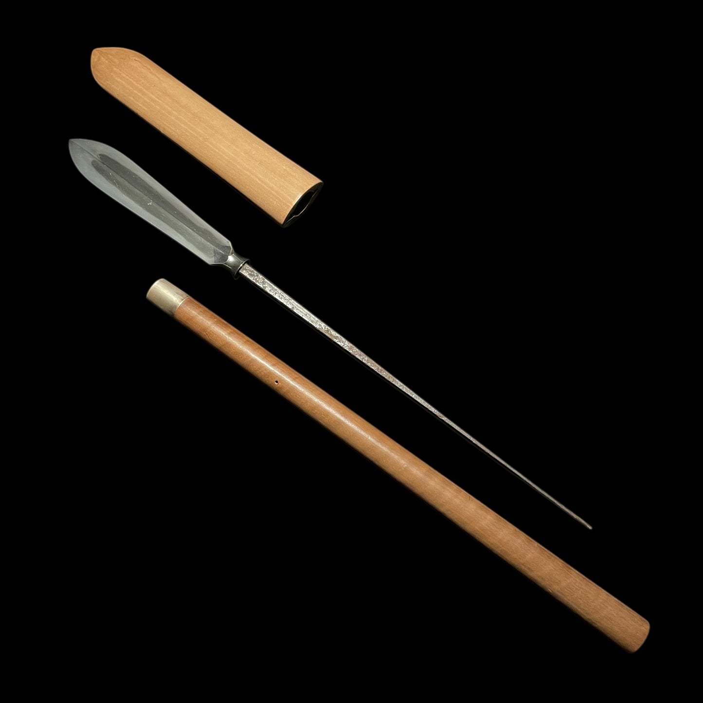 Ginnan Sasaho Yari 銀杏笹穂槍, Uda Kunimasa 宇多國正 signed, Muromachi period