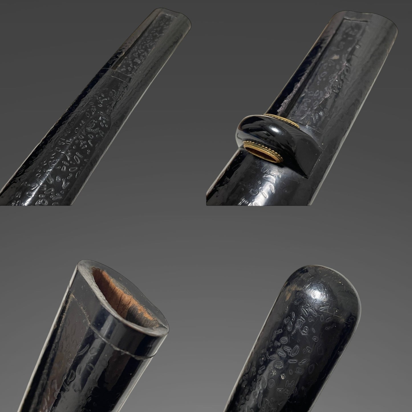High-grade fittings Wakizashi, Ishiguro Masatsune signed Fuchi, with Kozuka Kogai