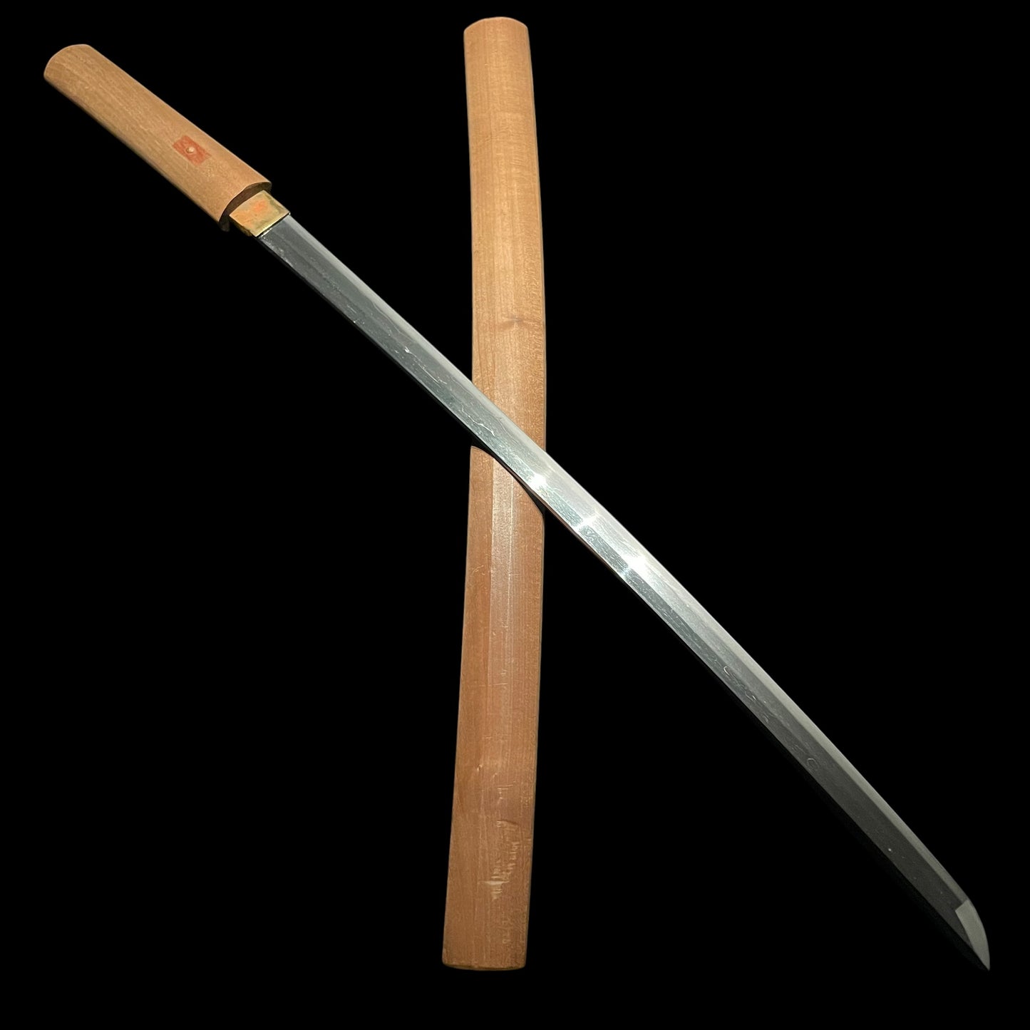 Masamehada 柾目肌 Long Wakizashi, Yamato School, Muromahi period mumei