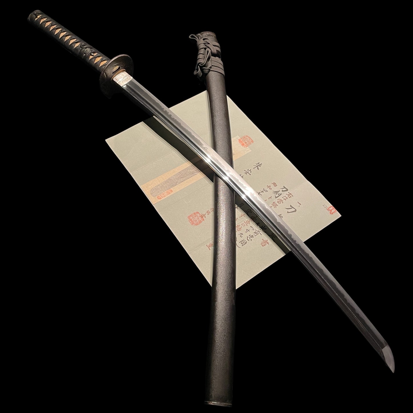 Hizen Tadakuni 肥前忠国 KATANA, Crane Fuchikashira, Turtle Menuki 亀目貫, Early Edo period