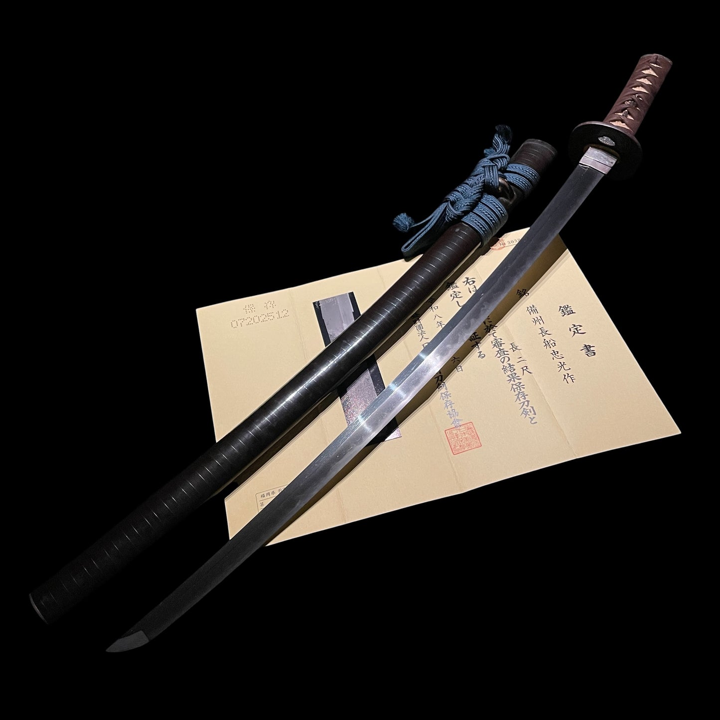 Bishuosafune Tadamitsu 備州長舩忠光 signed KATANA, Katateuchi 片手打, Muromachi period