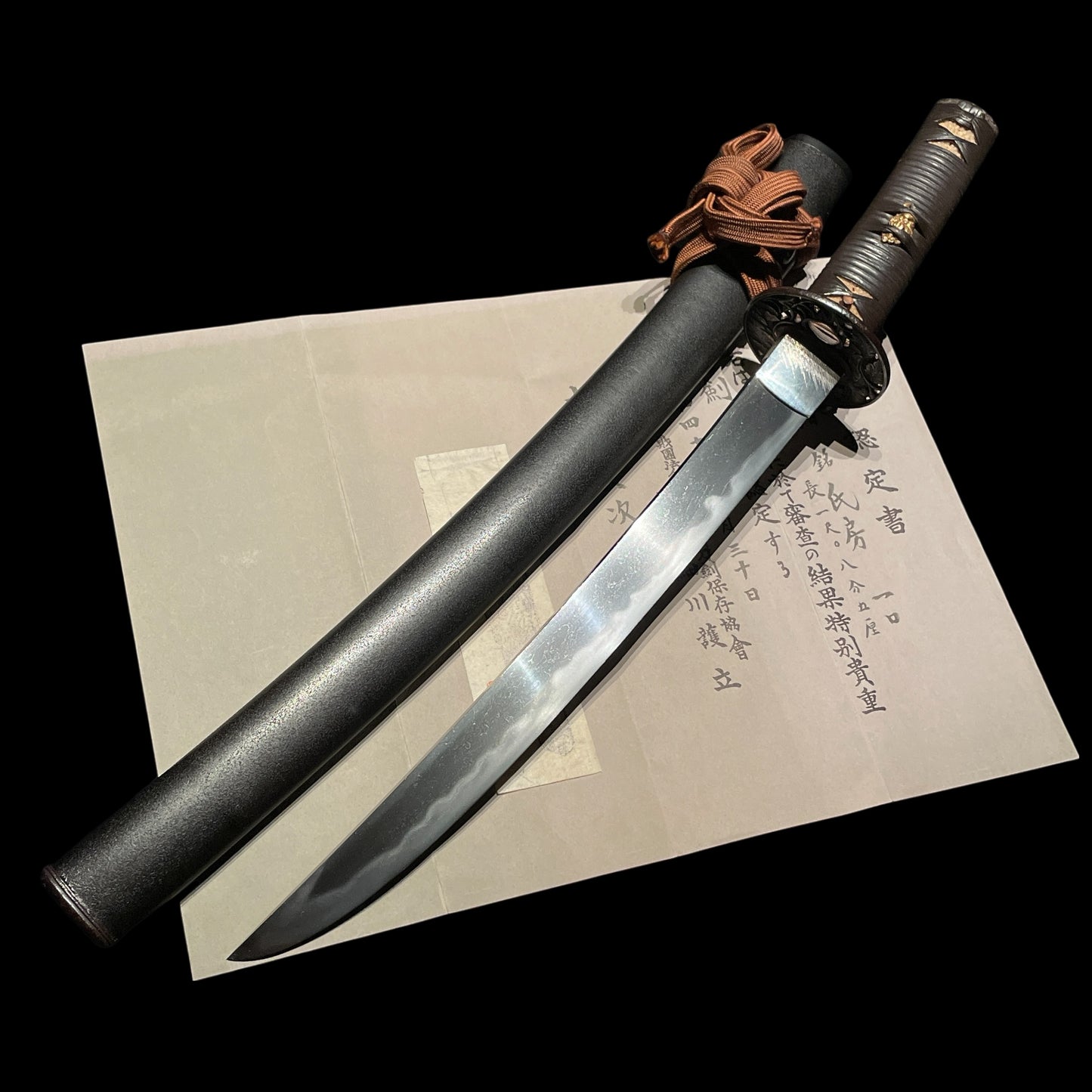 Ujifusa 氏房 signed Sunnobi-TANTO, Nioh 二王 Kozuka, Muromachi period