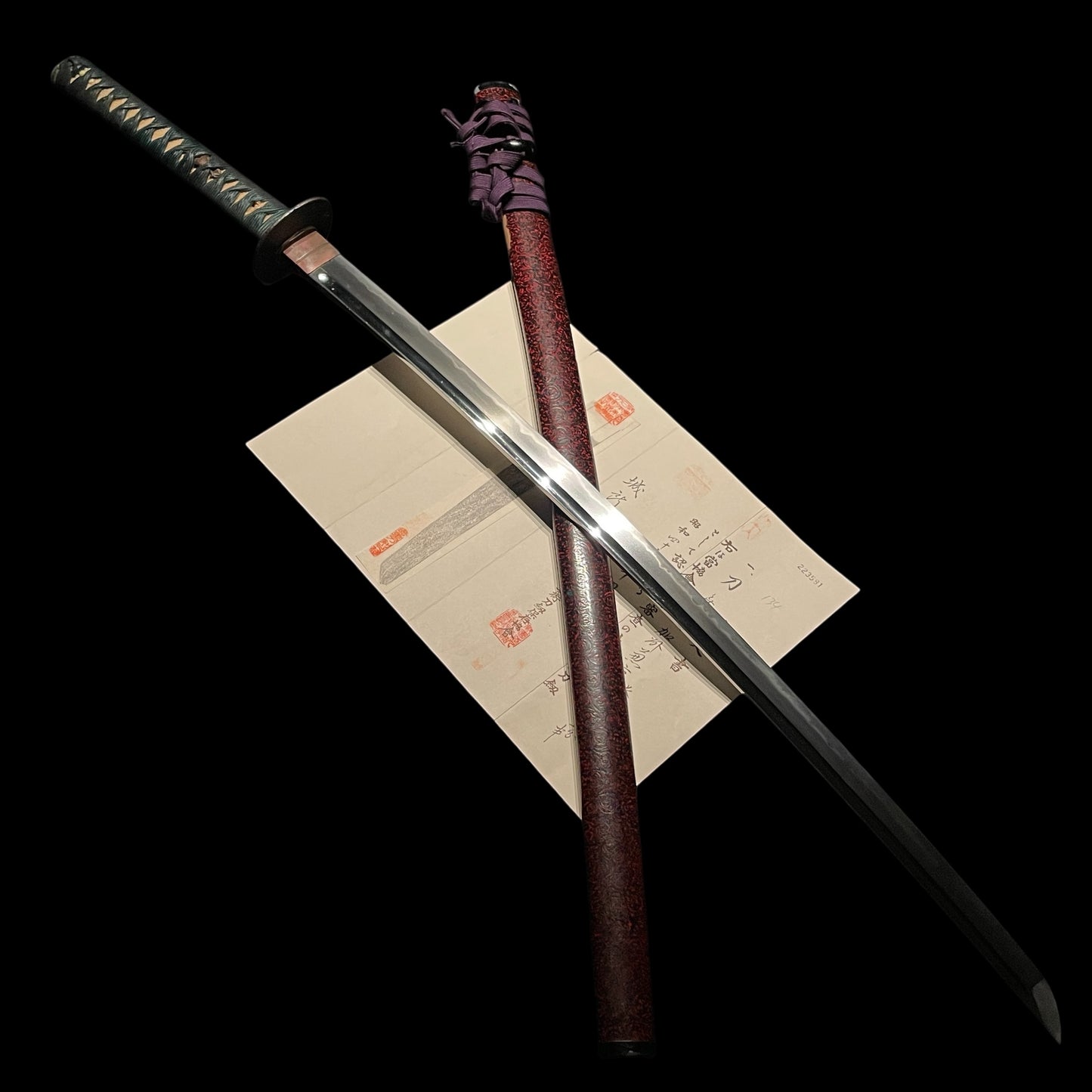 Kashu Kaneshige 加州兼重 Long and Heavy KATANA, Dragon Fuchikashira, Late Edo period