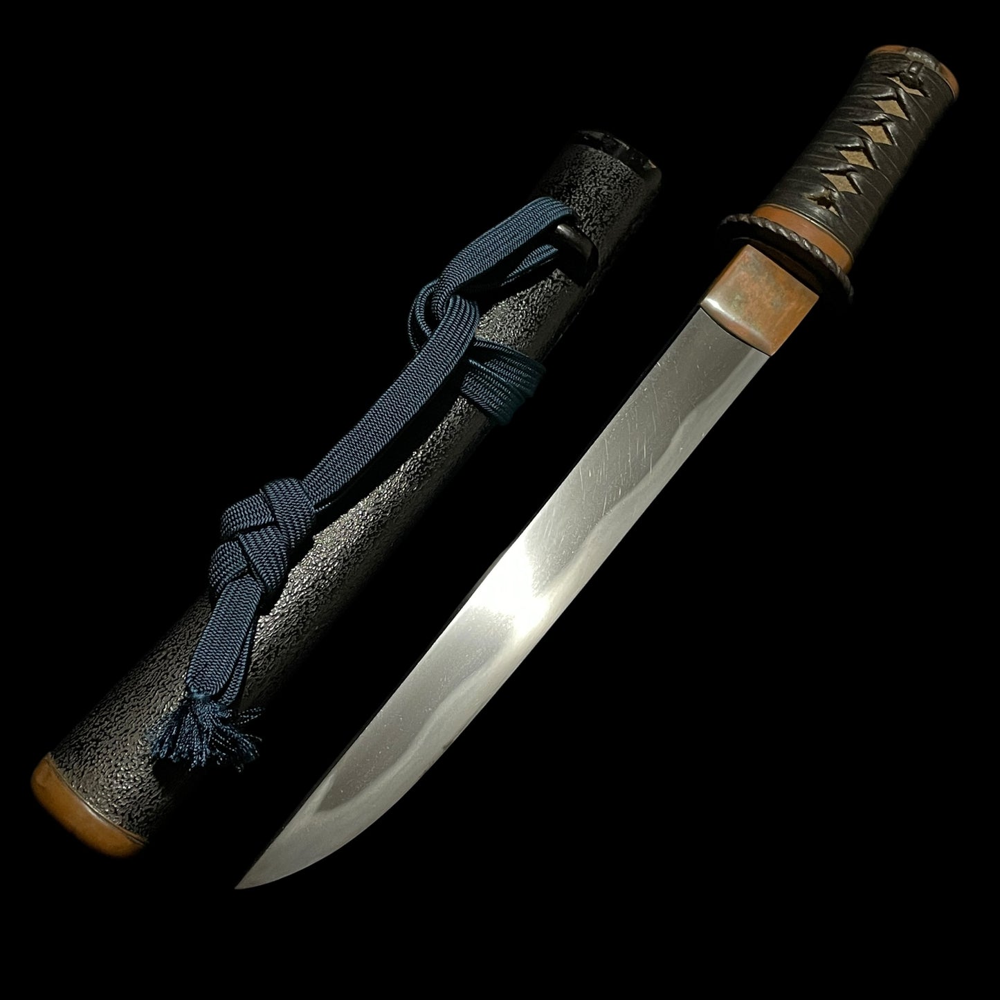 Copper Fittings TANTO, Rugged blade, with Kozuka, Late Edo period
