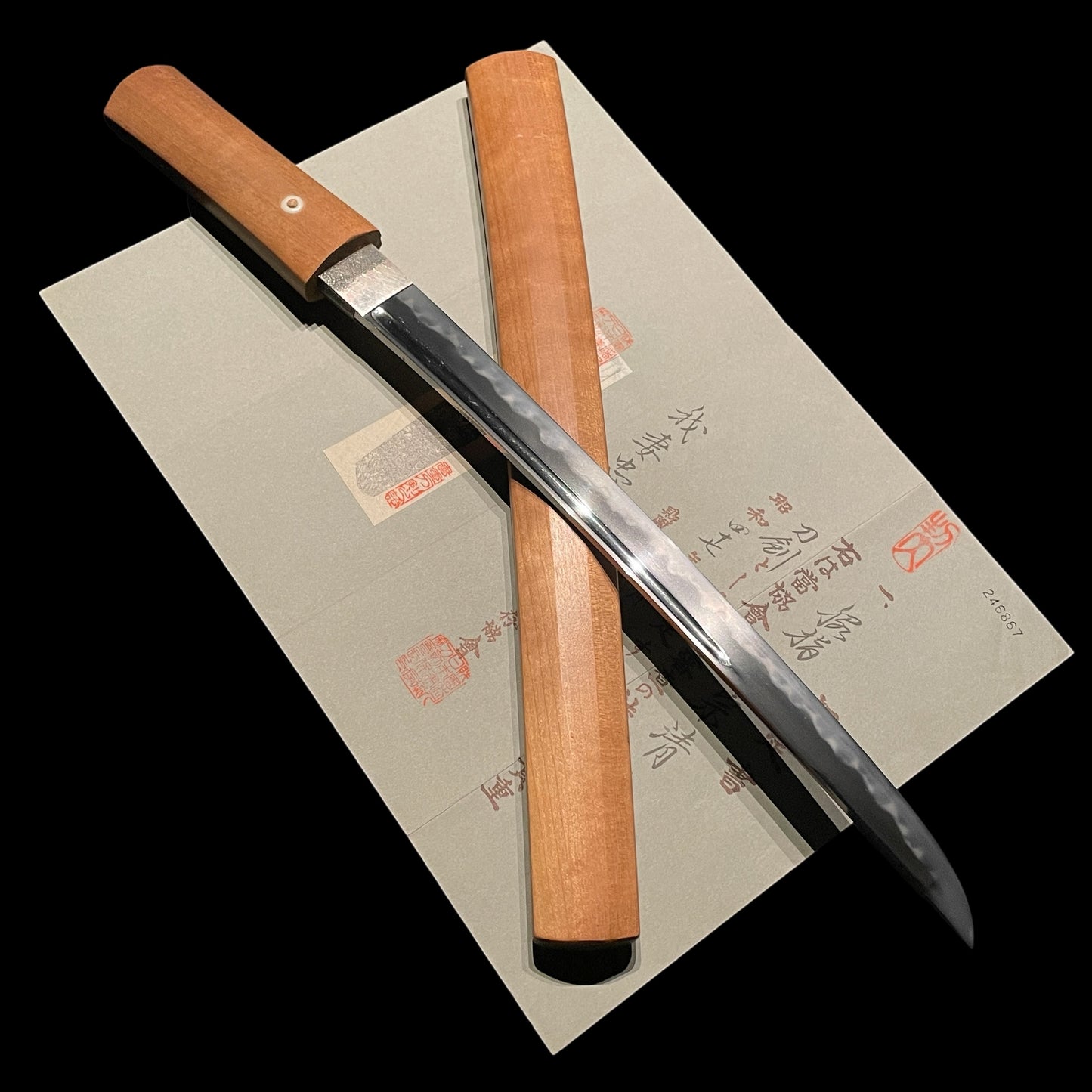 Munekiyo 宗清 signed Sunnobi-Tanto 寸延短刀, Late Edo period, NBTHK Certificate
