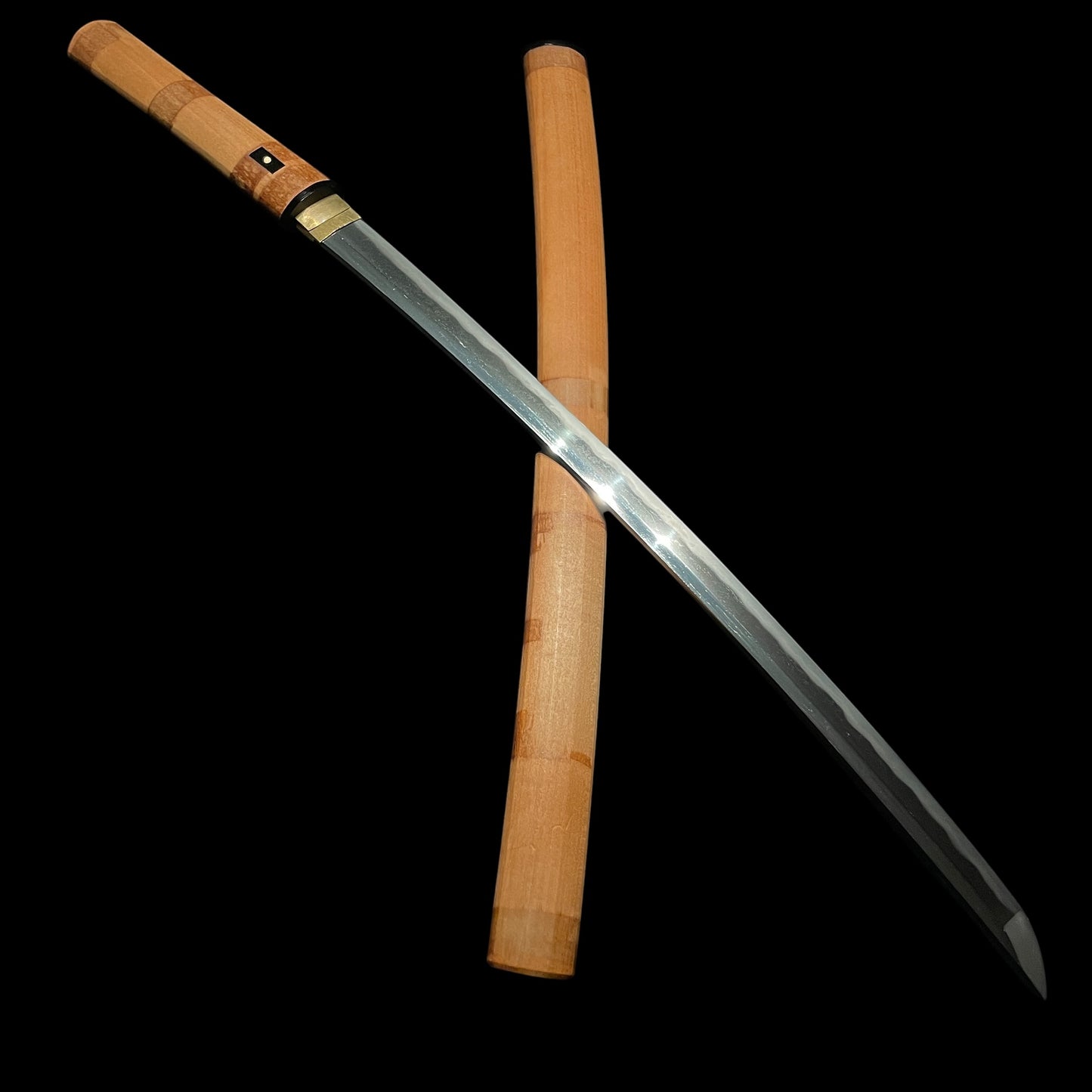 Homarekizu 誉傷, Long Wakizashi in Shirasaya, Edo period mumei