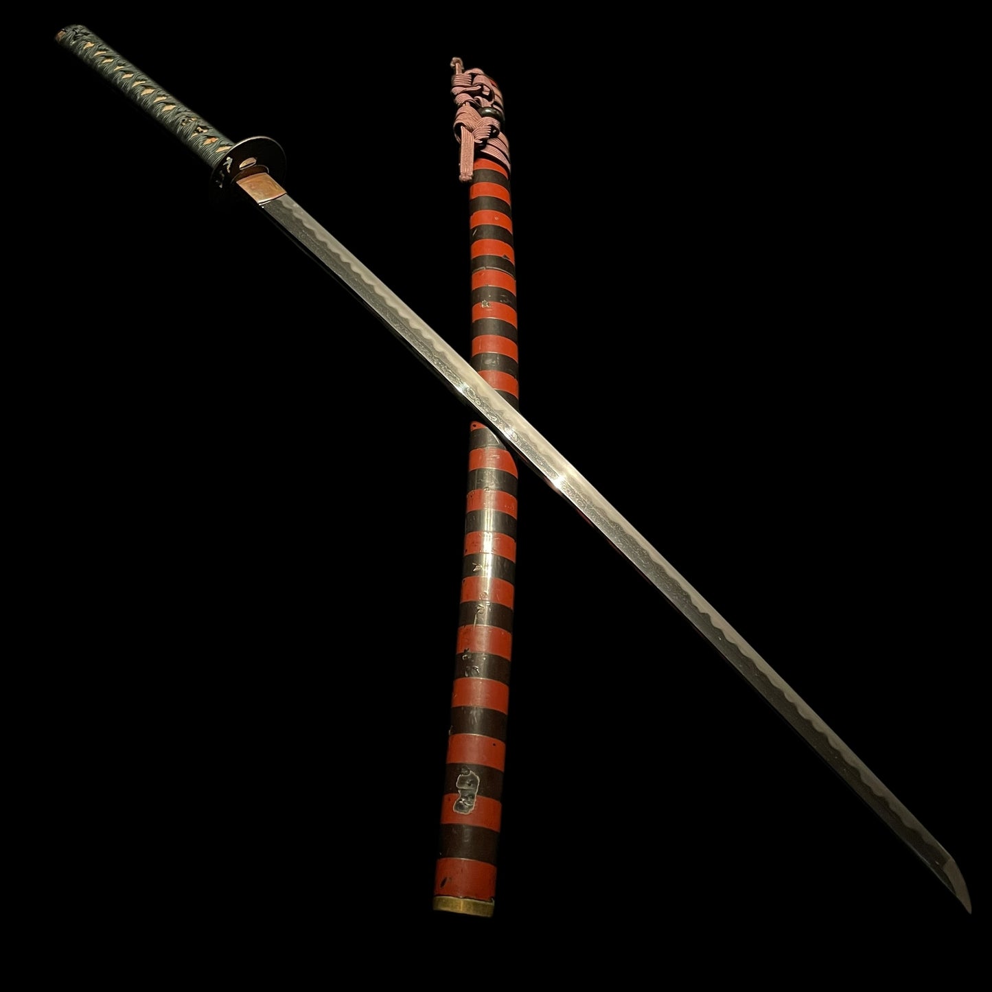 Noshuju Kane 濃州住兼 signed Long KATANA, Fuemakisaya 笛巻鞘, Straight blade, Early Edo period
