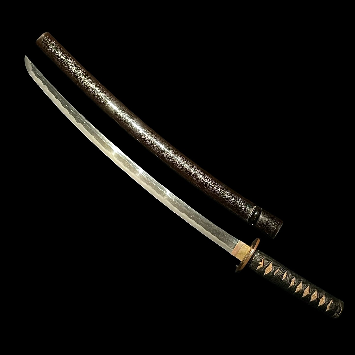 Natanenurisaya 菜種塗鞘 Wakizashi, Bushuedo Echizen Yasutsuna 於武州江戸越前安綱 signed
