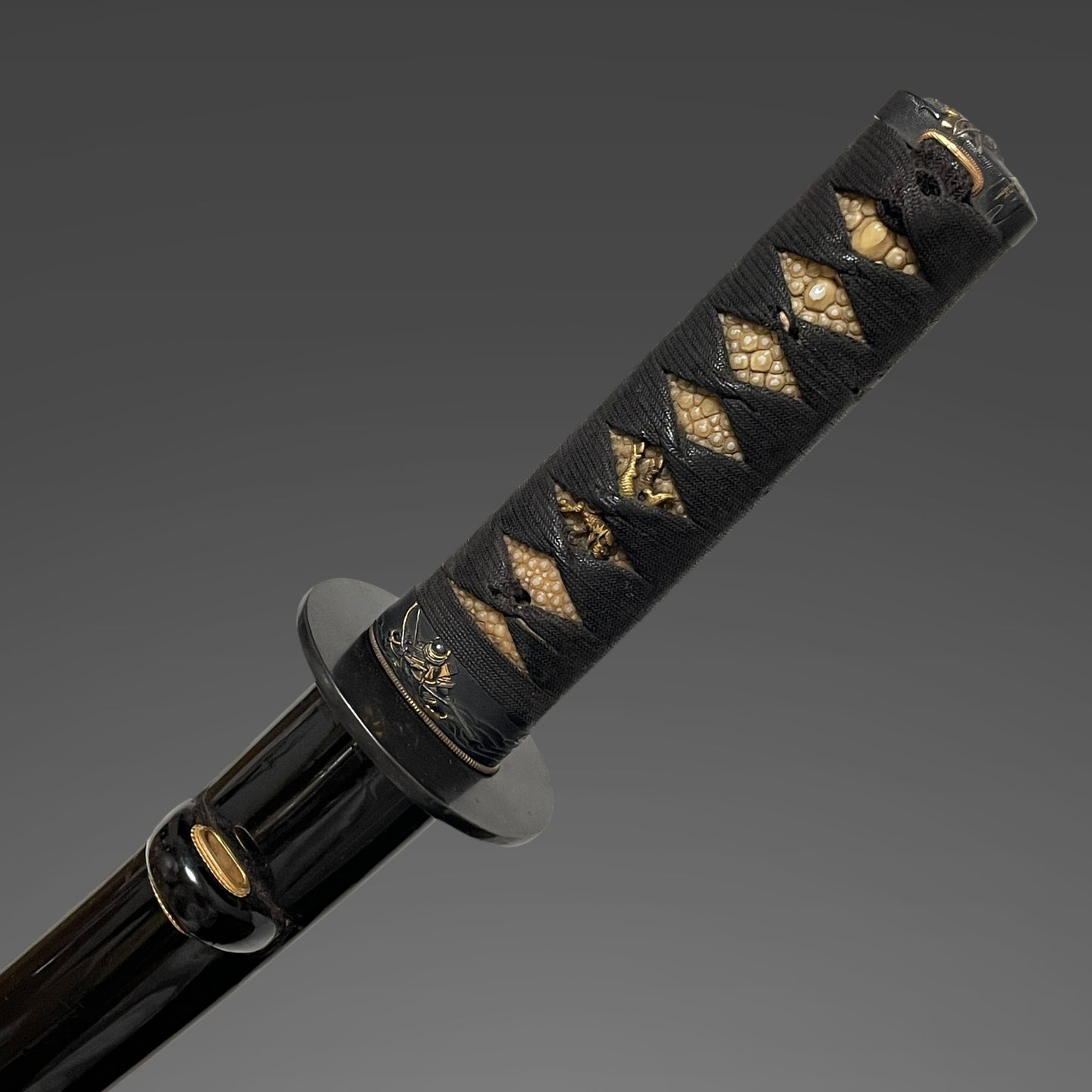 Osafune Yasumitsu 長船安光 signed WAKIZASHI, Samurai Fuchikashira, Muromachi period
