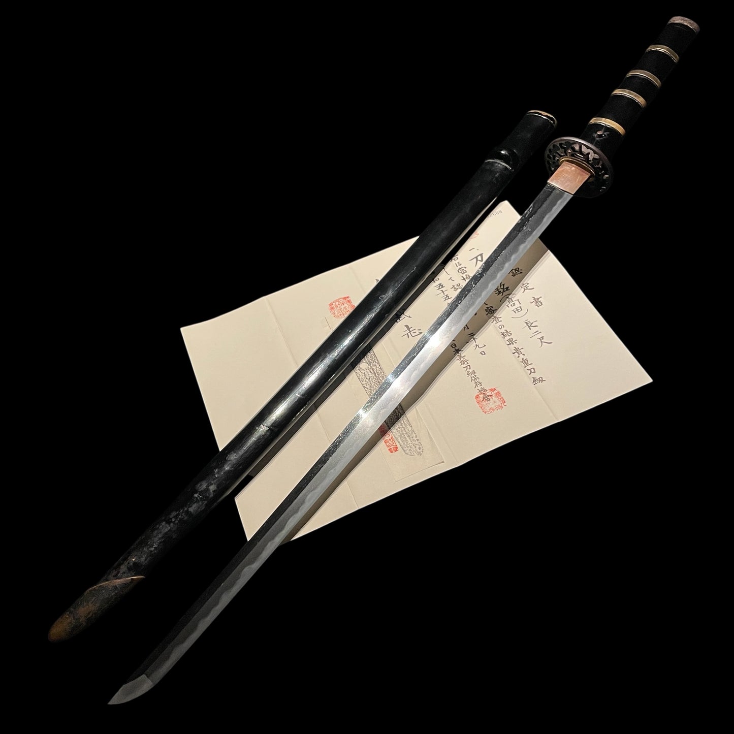 Ninjato 忍者刀, Straight KATANA in Toppei-Koshirae 突兵拵, NBTHK Certificate