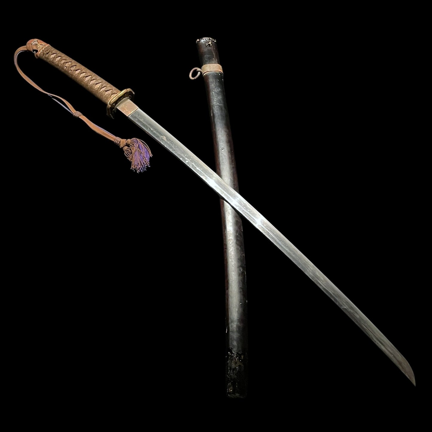 Long Ryakushiki-GUNTO 略式軍刀 with Tassel, WW2 Japanese Army Officer Sword