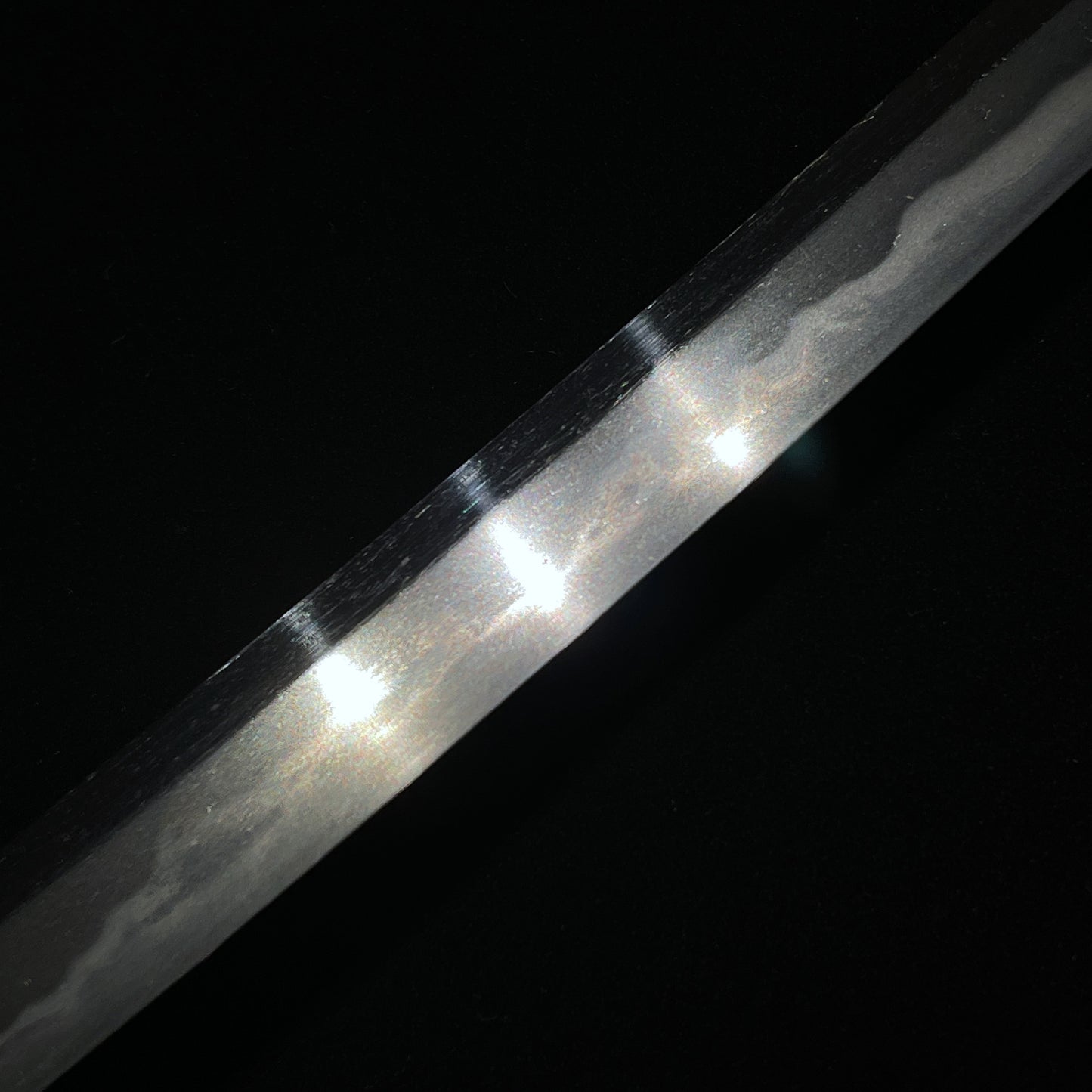 Short Wakizashi, Purple Tsukamaki, Peas Menuki, Edo period mumei
