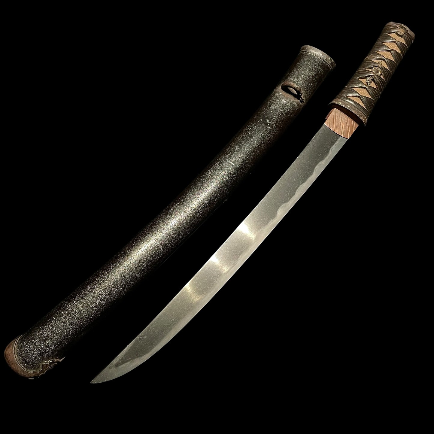 Aikuchi Koshirae 合口拵, Sunnobi-TANTO 寸延短刀, Iro Fittings, Edo period mumei