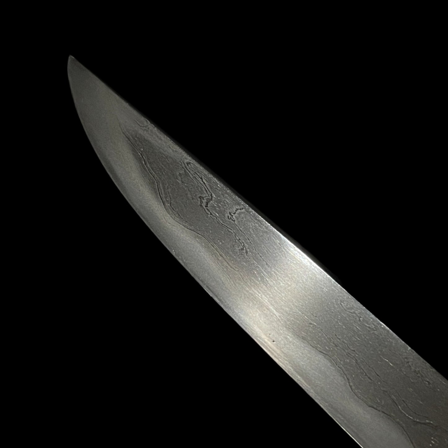 Rare Style Jigane AYASUGIHADA 綾杉肌, Tadahiro Gold inlay signed TANTO