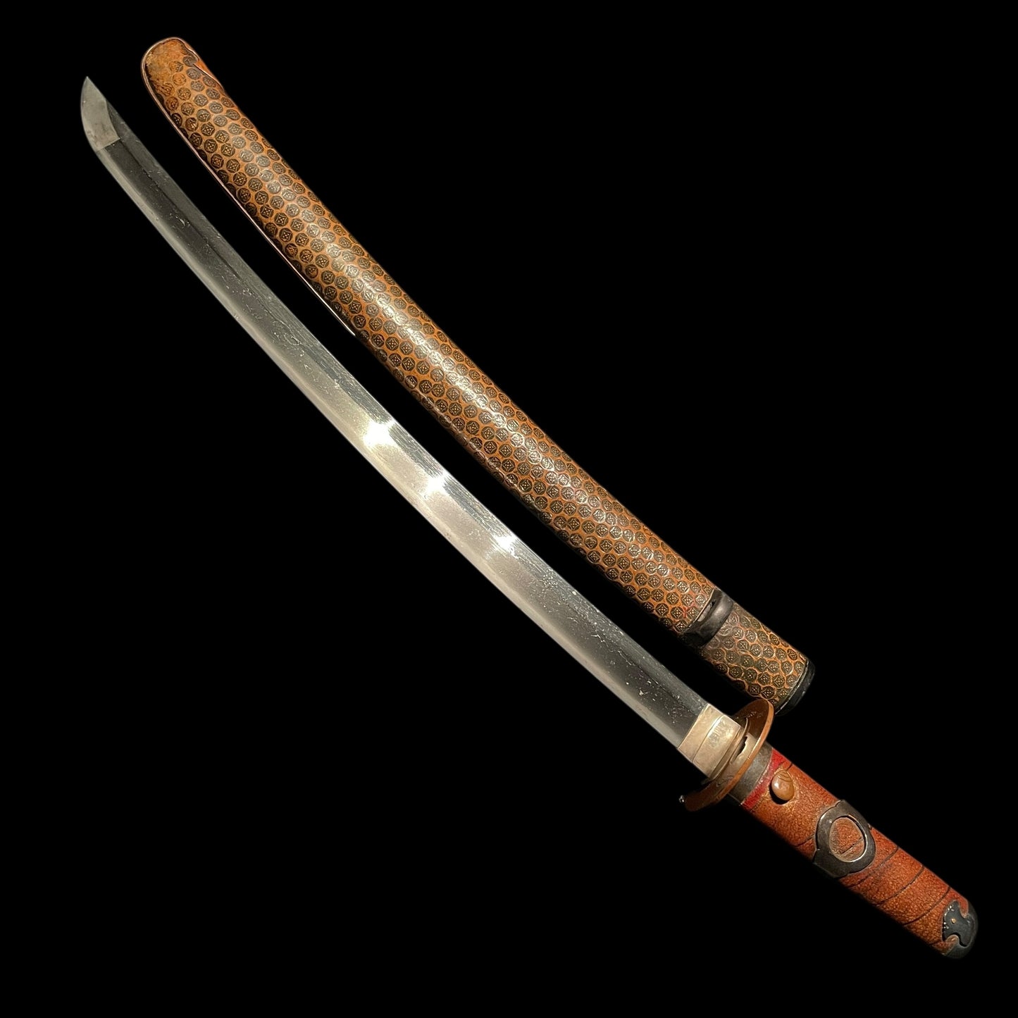 Kawari-Koshirae 変わり拵 Wakizashi, Silver and Copper Fittings, with Kozuka