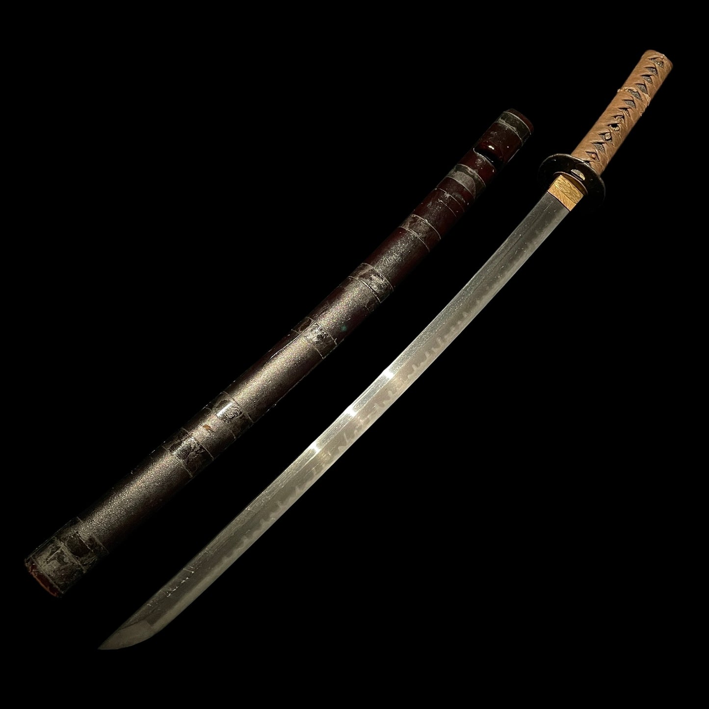 Gunomechoji-Hamon 互目丁子刃文 Long Wakizashi, Edo period mumei