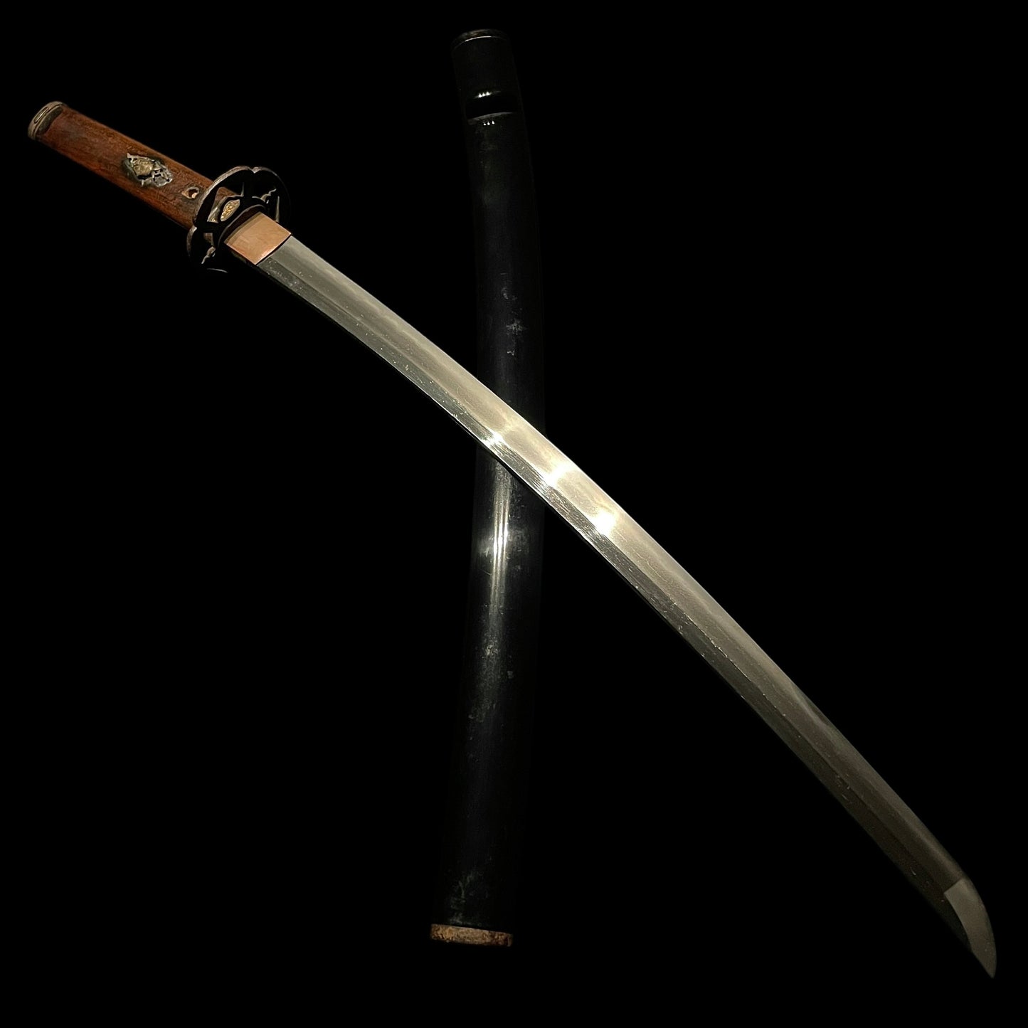 Bizenkokuju Osafune Sukesada signed Wakizashi, Katakitsuka-Koshirae 堅木柄拵, Muromachi period