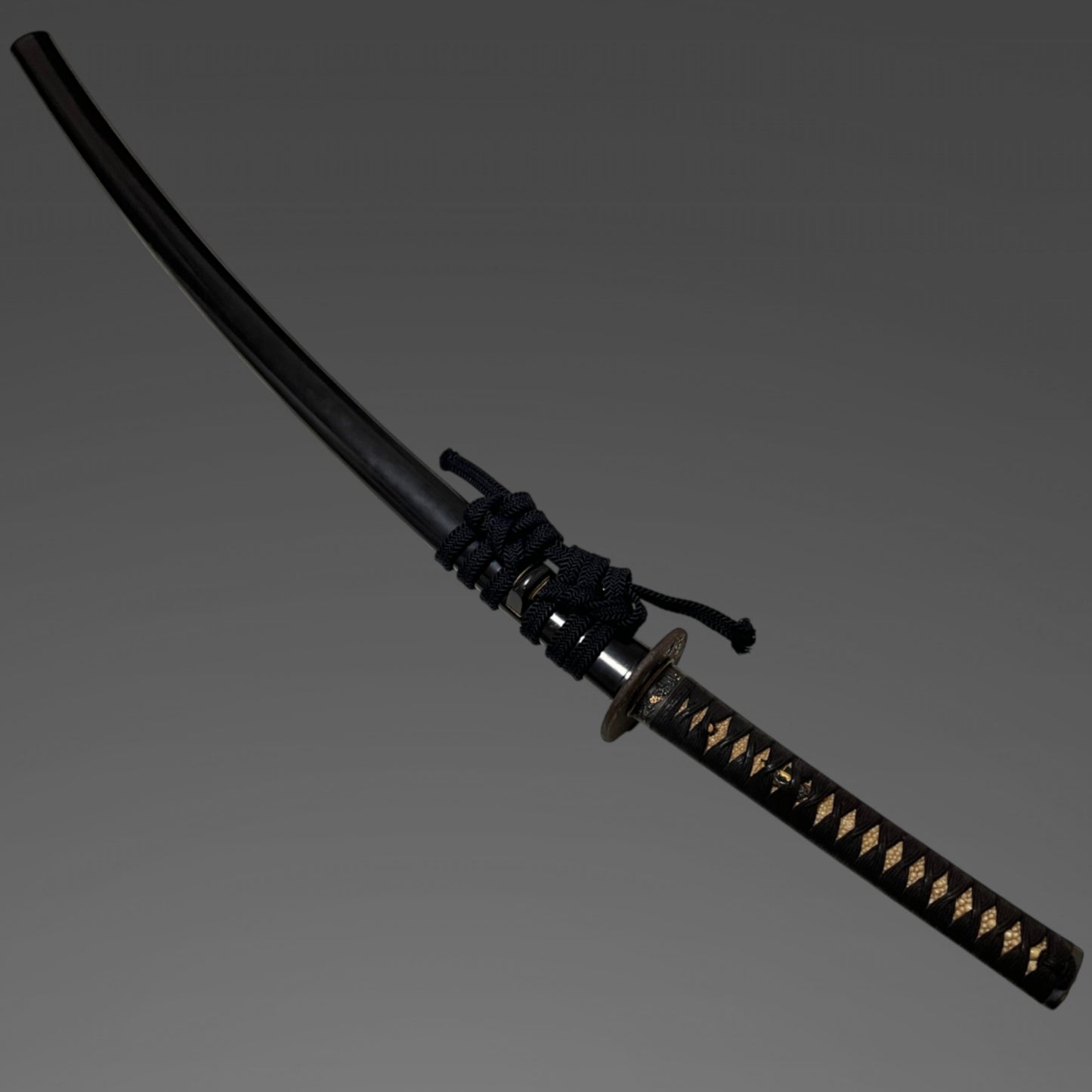 Shinto Jumyo 新刀寿命 KATANA, Nightingale and Plum Blossoms Fuchikashira, with Shirasaya