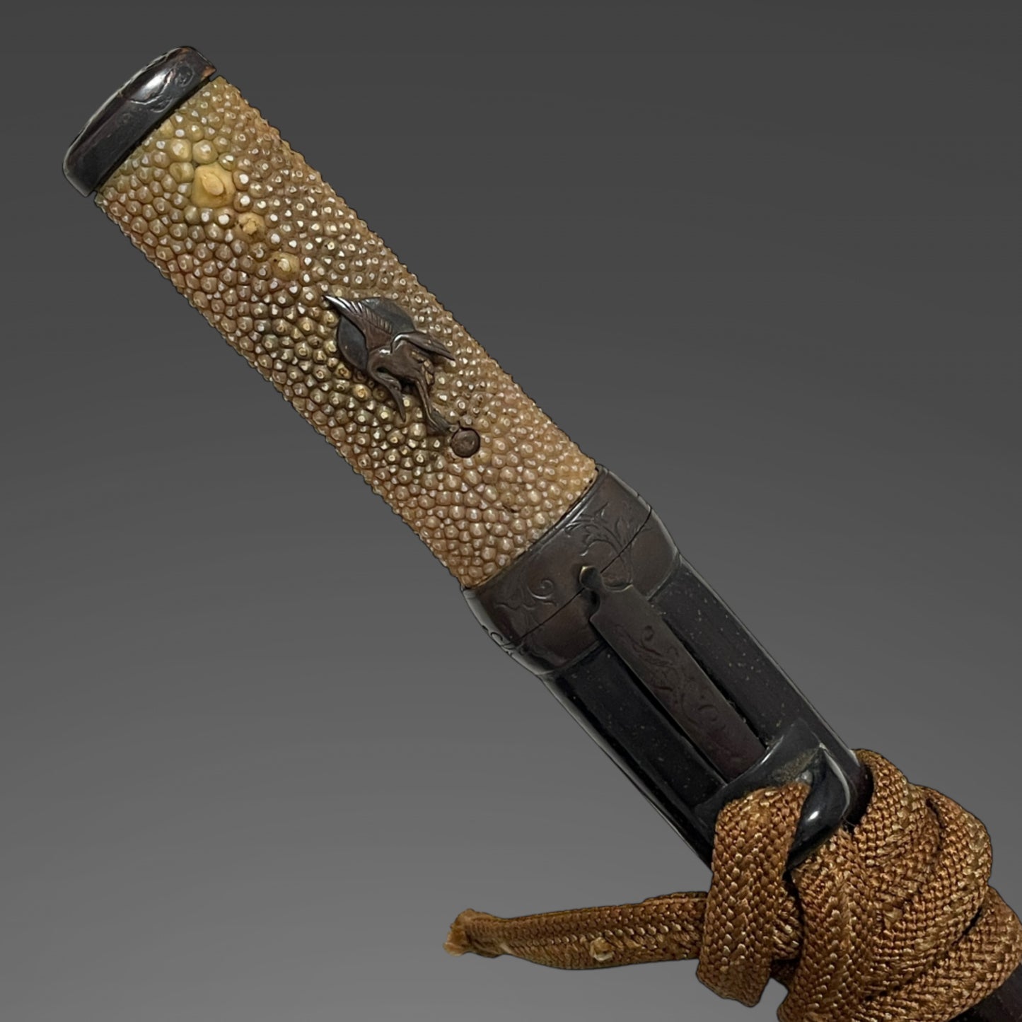 Shibuichi Fittings Aikuchi Koshirae TANTO, with Kozuka Kogai, Edo period mumei