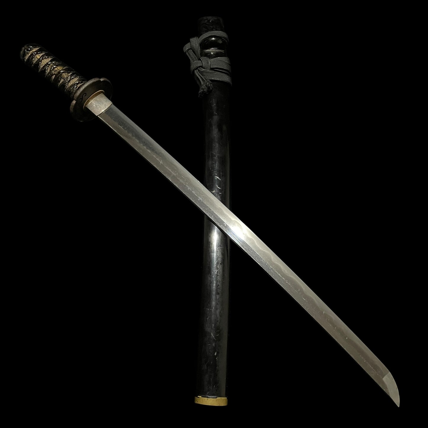 Hidanokami Fujiwara Ujifusa 飛騨守藤原氏房 signed Wakizashi, Horsetail Tsuba, Early Edo period