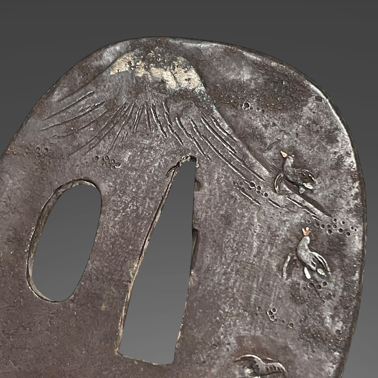 Mt.Fuji 富士山 Fittings Short WAKIZASHI, Edo period mumei