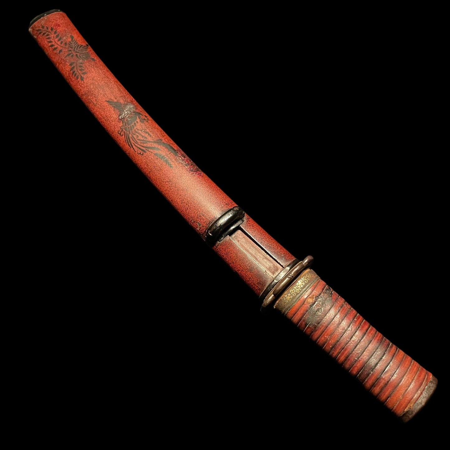 Red Tanto, Kage Makie Saya 陰蒔絵鞘, Edo period mumei