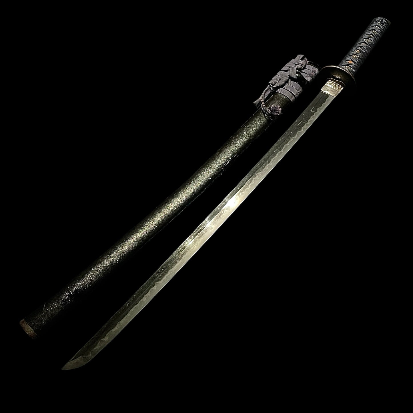 Amazing Hamon, Straight Ninja Style Wakizashi, Shinobigatana 忍刀, Edo period mumei