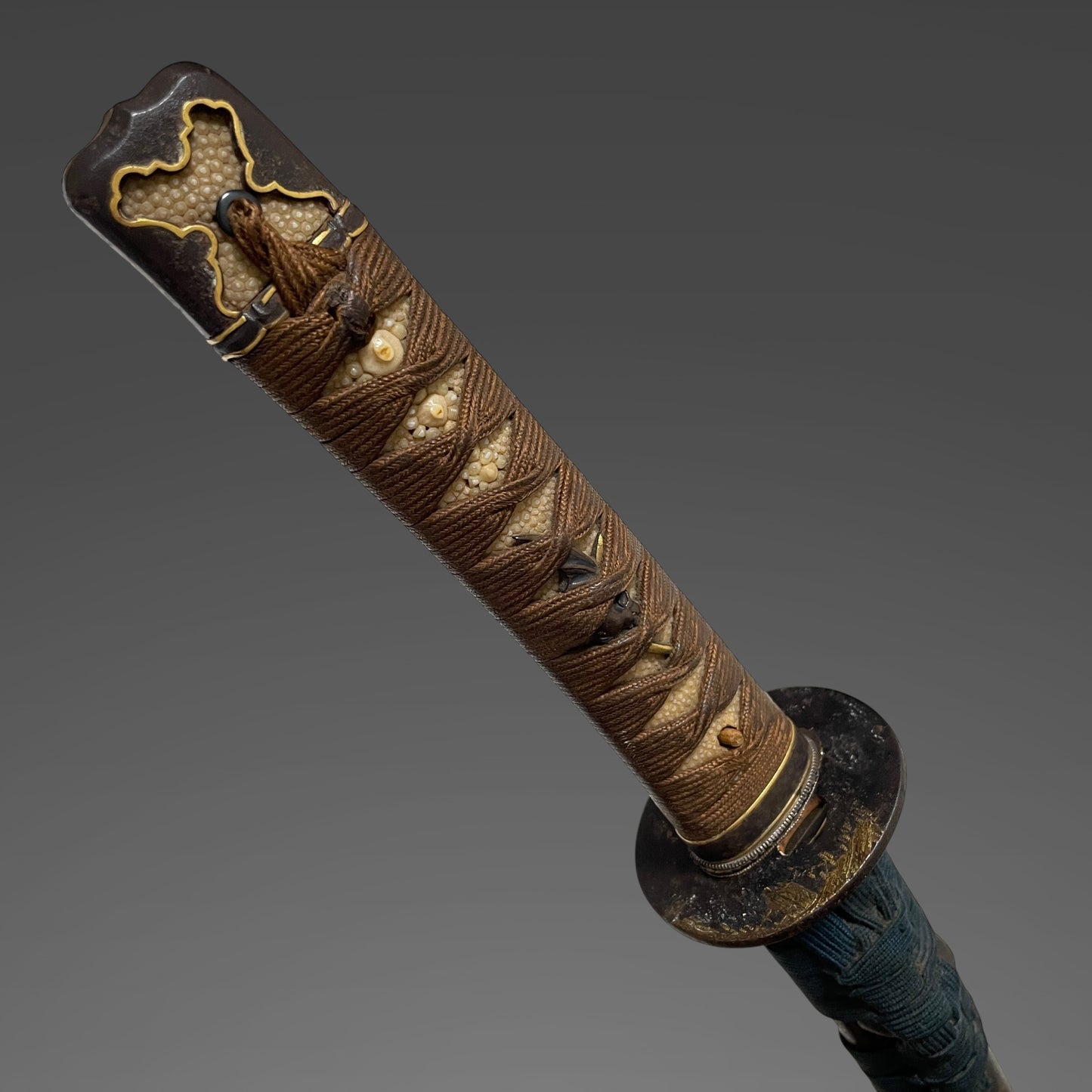 Bat Menuki 蝙蝠目貫, Handachi-Koshirae 半太刀拵 Wakizashi, Edo period mumei