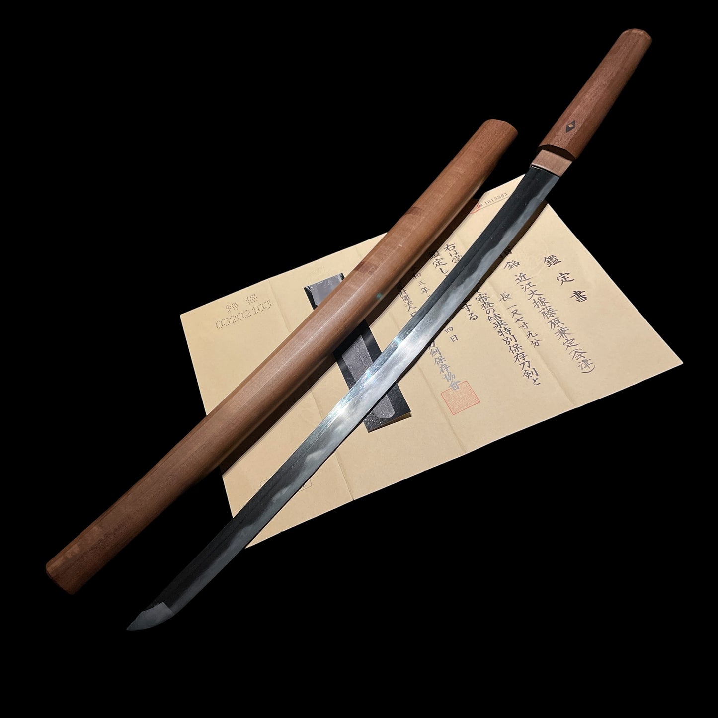 TOKUBETSU-HOZON, Aizu Kanesada 会津兼定, Omidaijo Kanesada 近江大掾藤原兼定 signed Wakizashi
