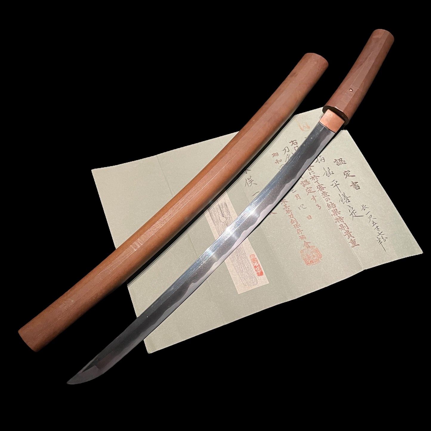 Yoshisada 鐥定 signed Wakizashi, KOTO Muromachi period, NBTHK Certificate