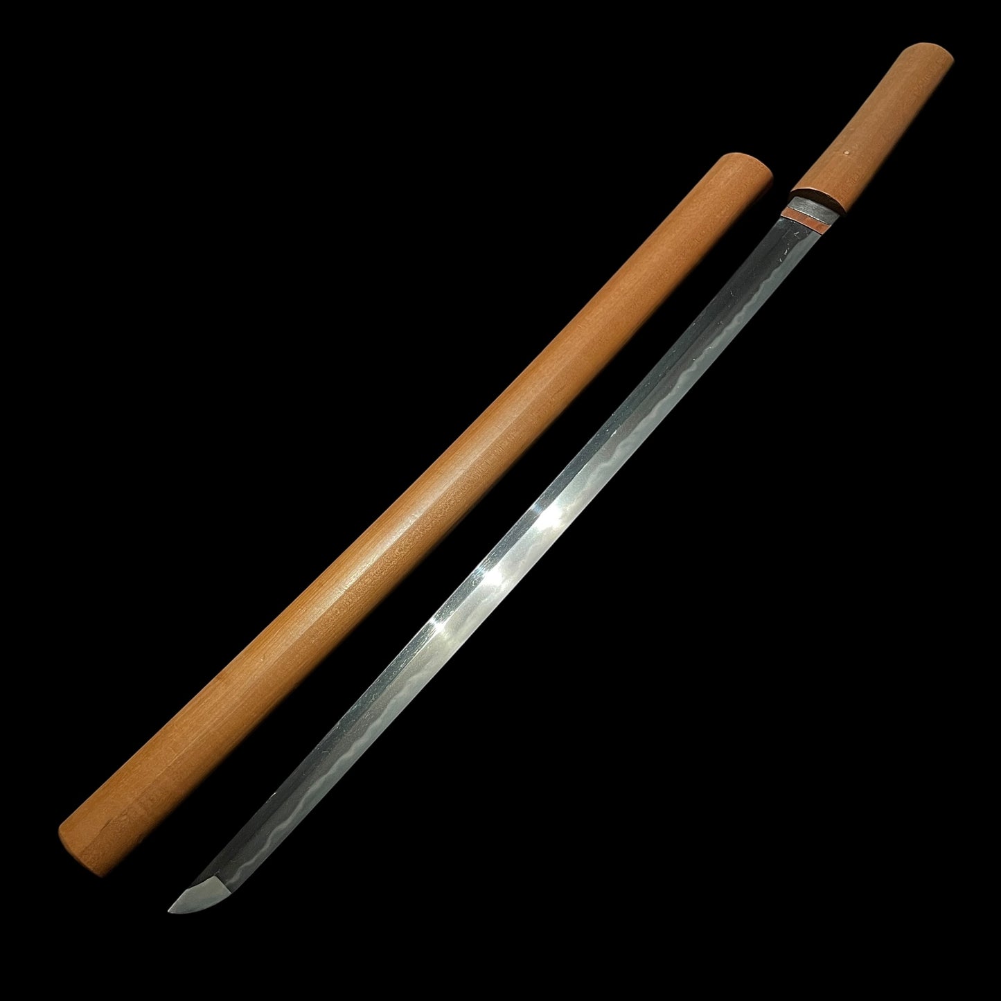 Shinobigatana 忍刀 Ninja Sword, Straight Wakizashi, Hokinokami Nobutaka 伯耆守信髙 signed