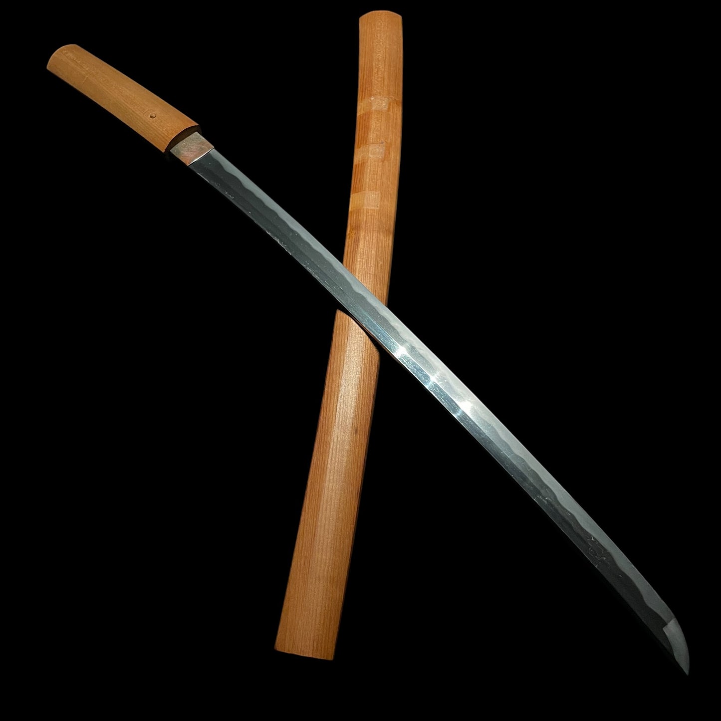 Gunome-Hamon Long Wakizashi in Shirasaya, Edo period mumei