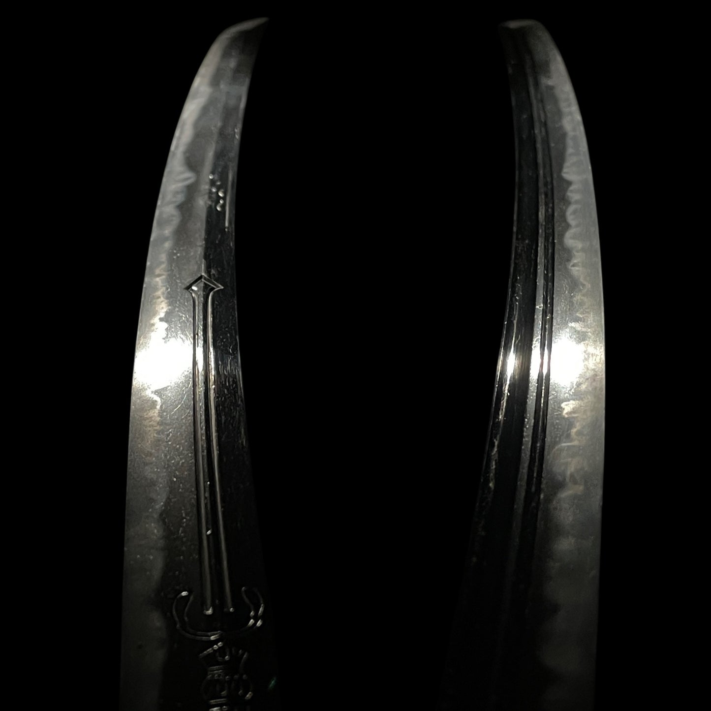 Rankaku-Saya 卵殻鞘, HORIMONO 彫物 Wakizashi, Yamagane Tsuba, Edo period mumei