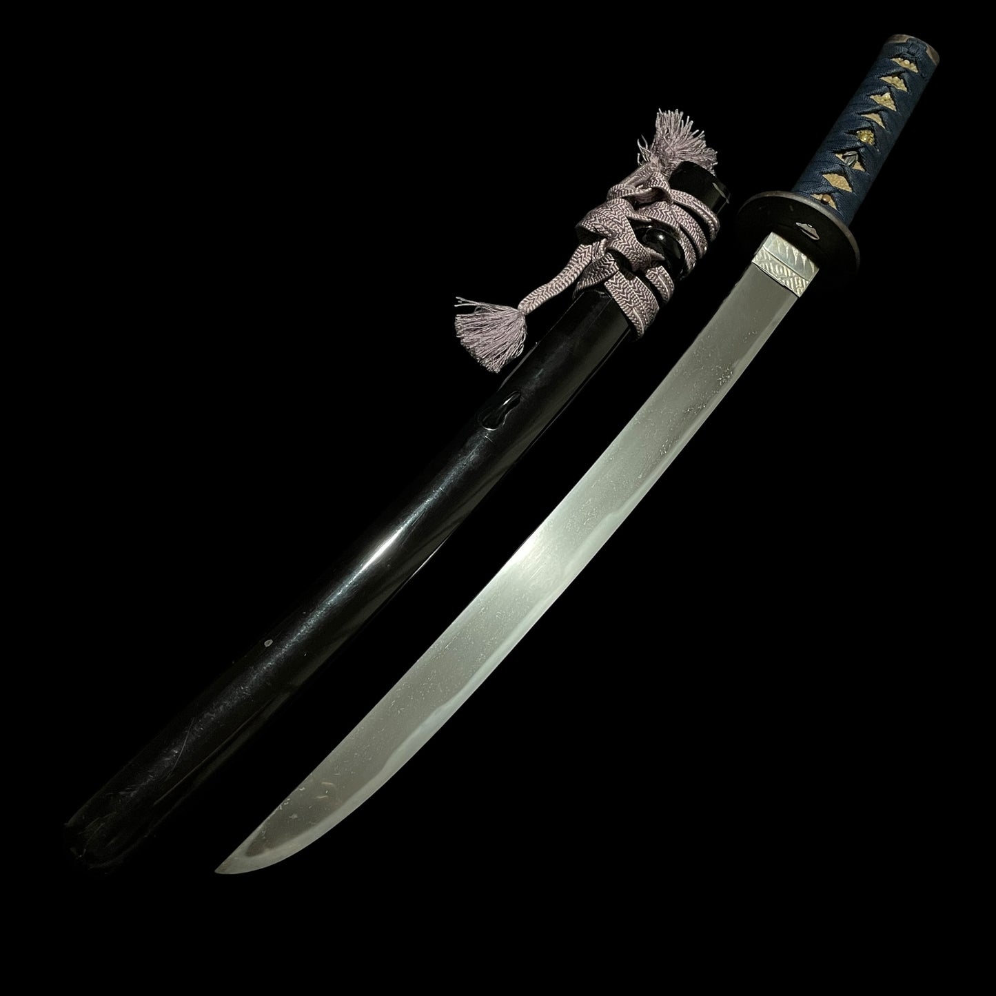 Hirazukuri Wakizashi, Butterflies and peonies Fittings, Enju Nobukatsu signed Kozuka