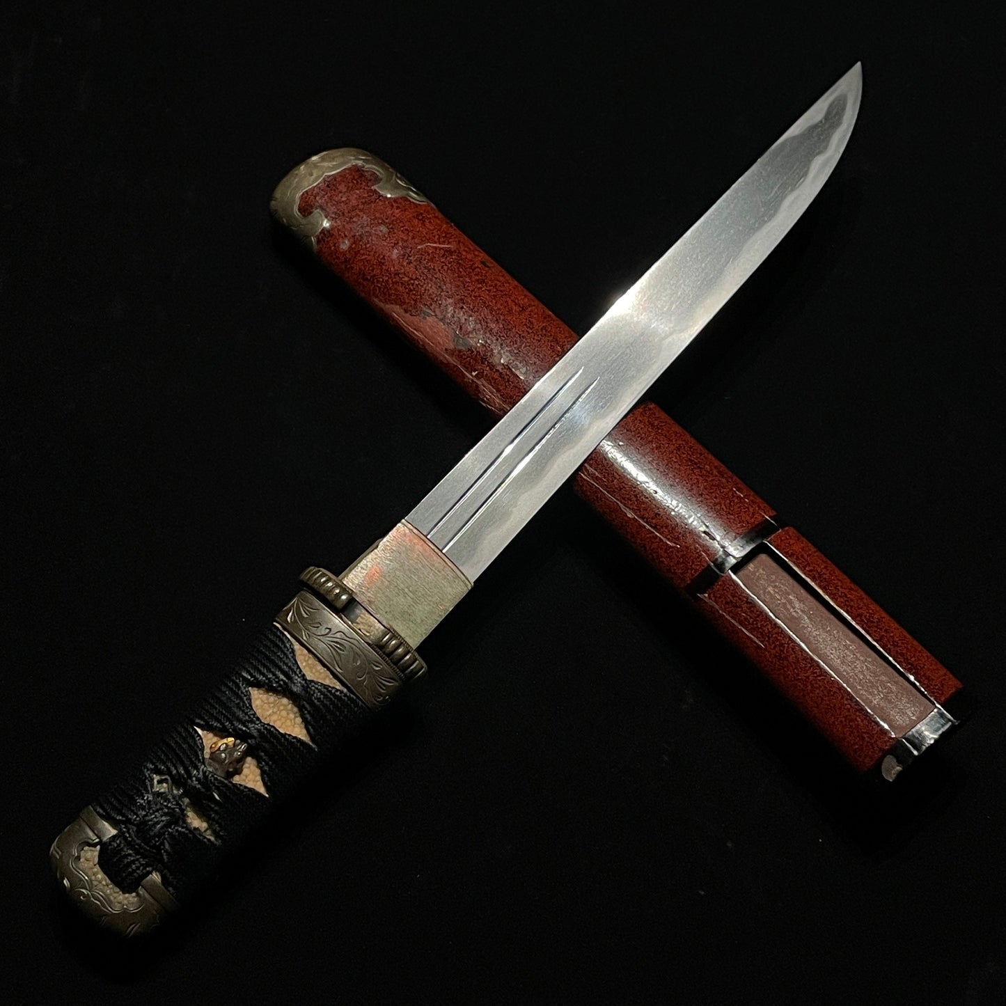 Rugged Red TANTO, Matsushiro Koshirae, Late Edo period mumei