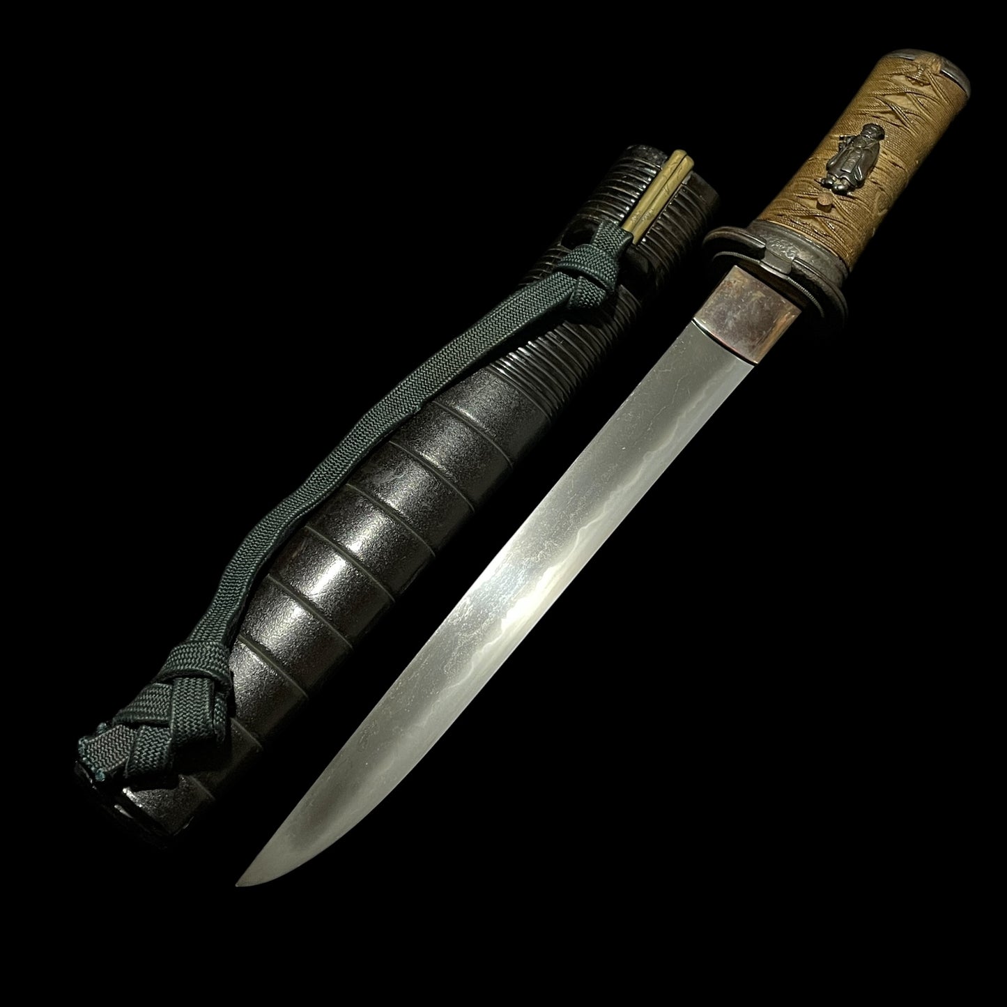 YOROIDOSHI 鎧通し TANTO, Masakiyo 正清 signed, Very Thick blade, with Kozuka and Kogai, Edo period