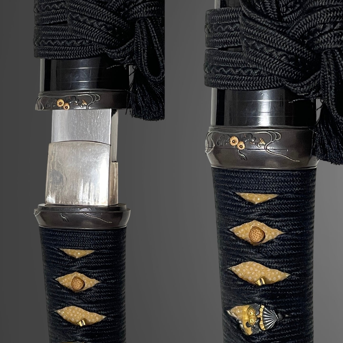 Aikuchi Koshirae Sunnobi-Tanto, Copper Kozuka, Sendankizami-Saya, Thick blade