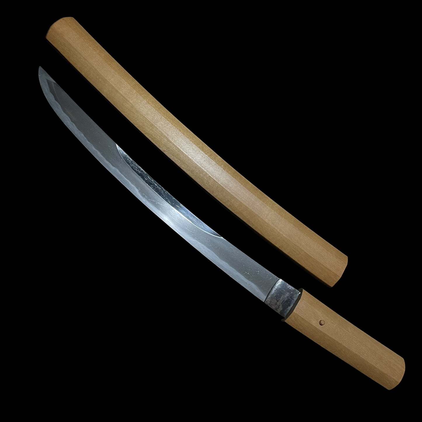 Unokubi-Zukuri 鵜首造 Wakizashi, Thick blade, Edo period mumei