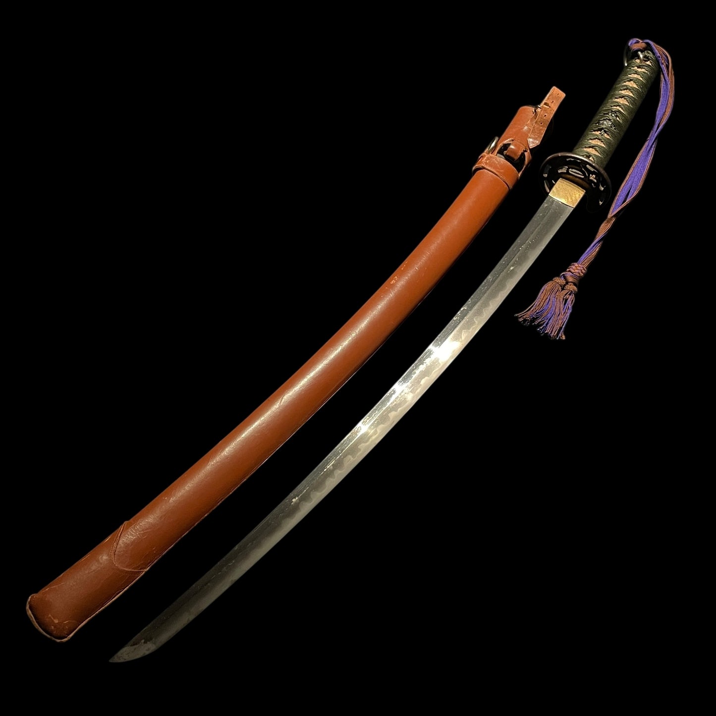 Dragon Fittings Ryakushiki-GUNTO 龍一作略式軍刀, Blade is Edo Wakizashi, with Tassel