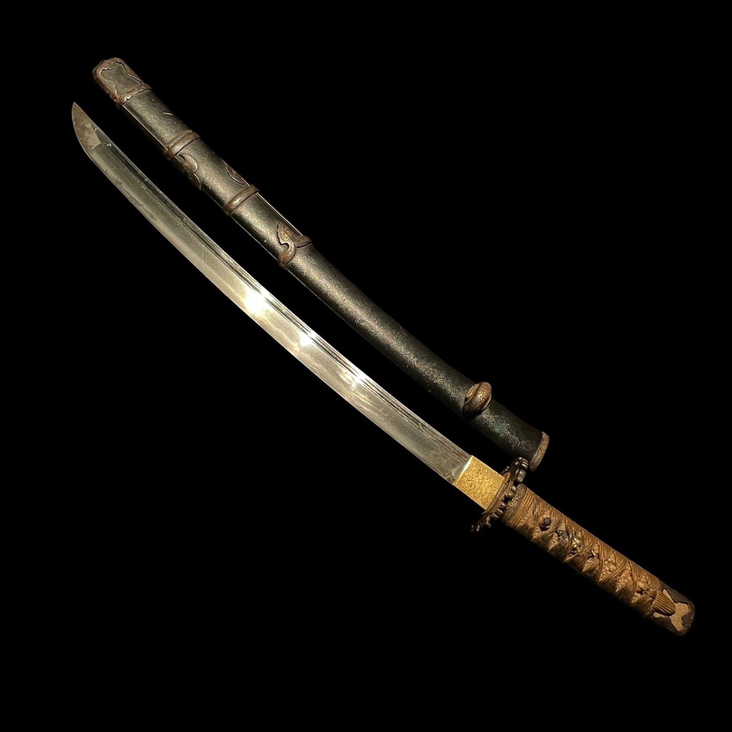 Handachi Koshirae 半太刀拵 Wakizashi, Dragon Menuki, Edo period mumei