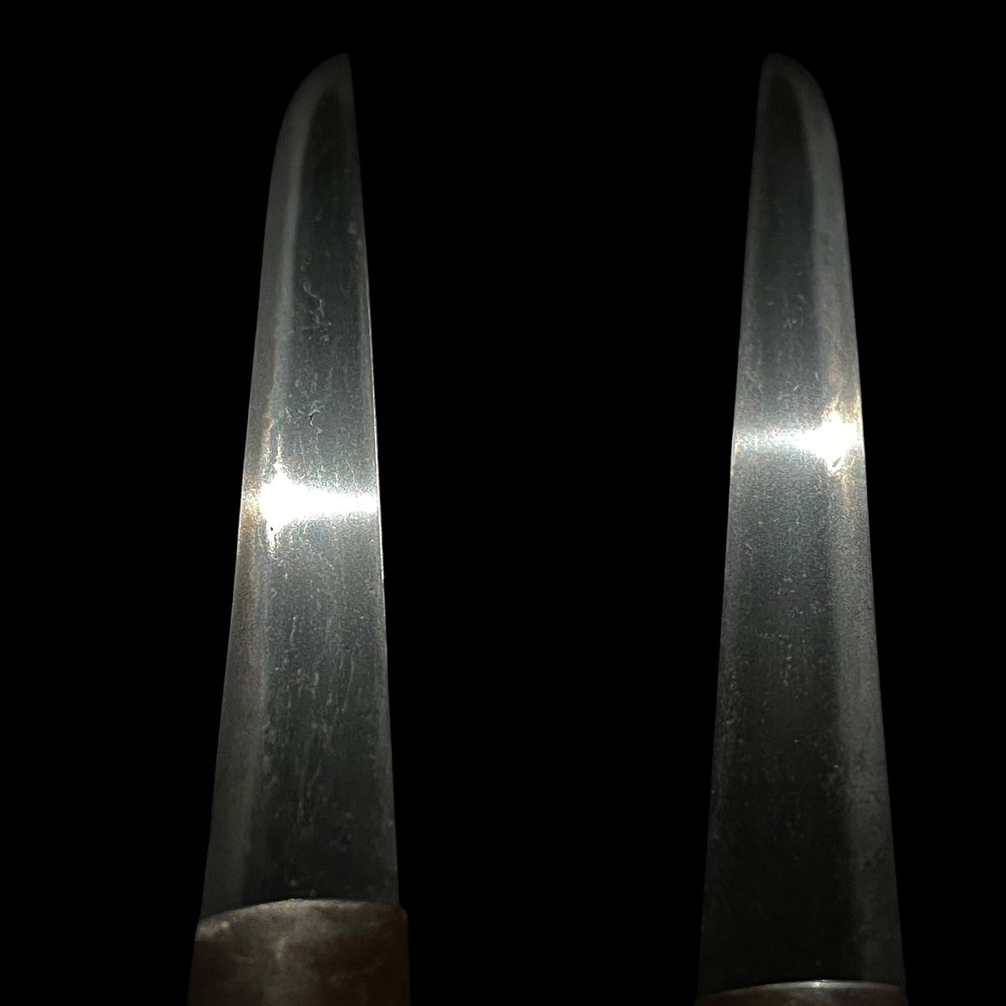 Yoroidoshi 鎧通し TANTO, Nobufusa 信房 signed, Thick Blade, Copper Fittings, Muromachi period