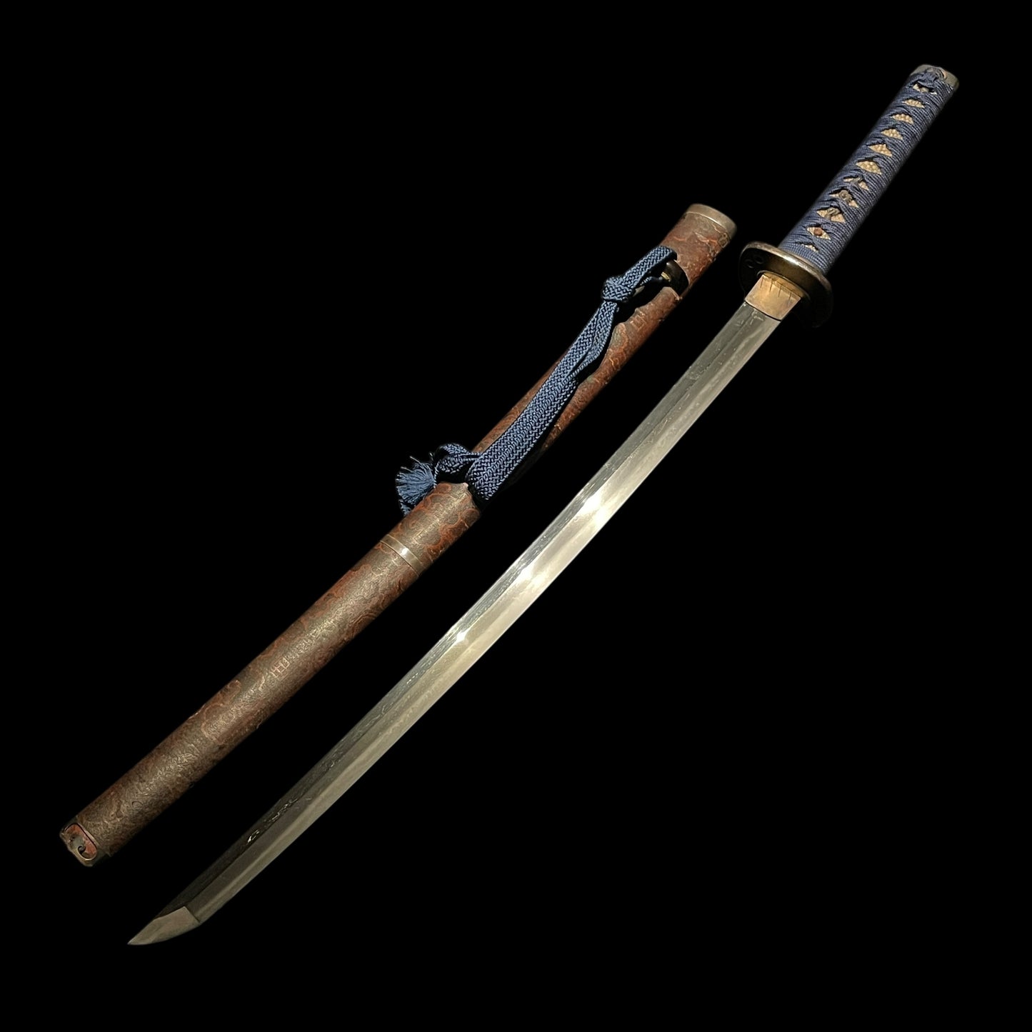 Nishiki-Zutumi 錦包鞘 Long WAKIZASHI, Edo period Mumei