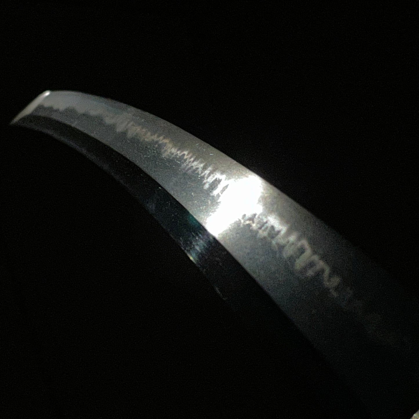 Ookissaki 大切先 Long Wakizashi, Choshuju Yuken 長州住友賢 signed Tsuba, Early Edo period mumei
