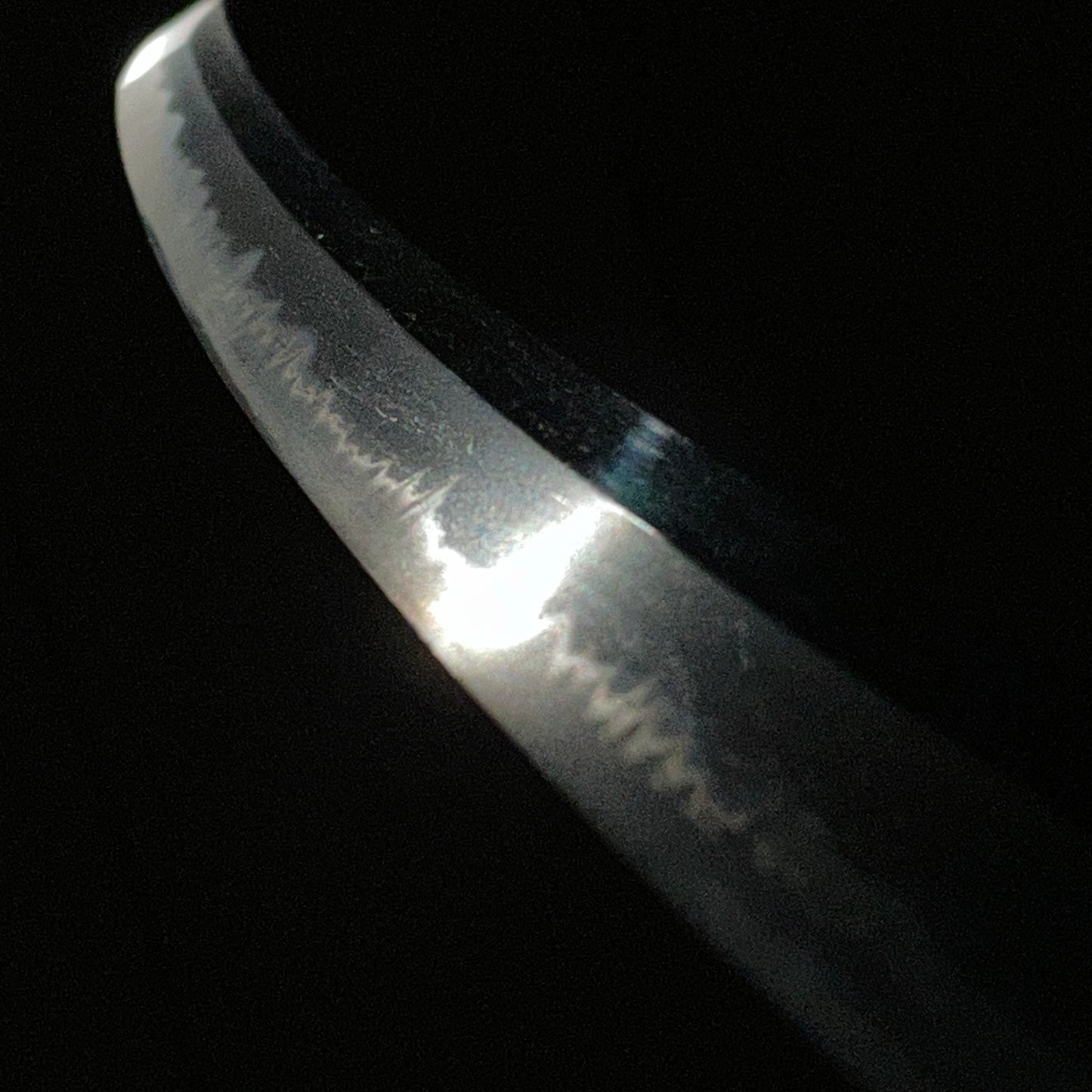 Ookissaki 大切先 Long Wakizashi, Choshuju Yuken 長州住友賢 signed Tsuba, Early Edo period mumei