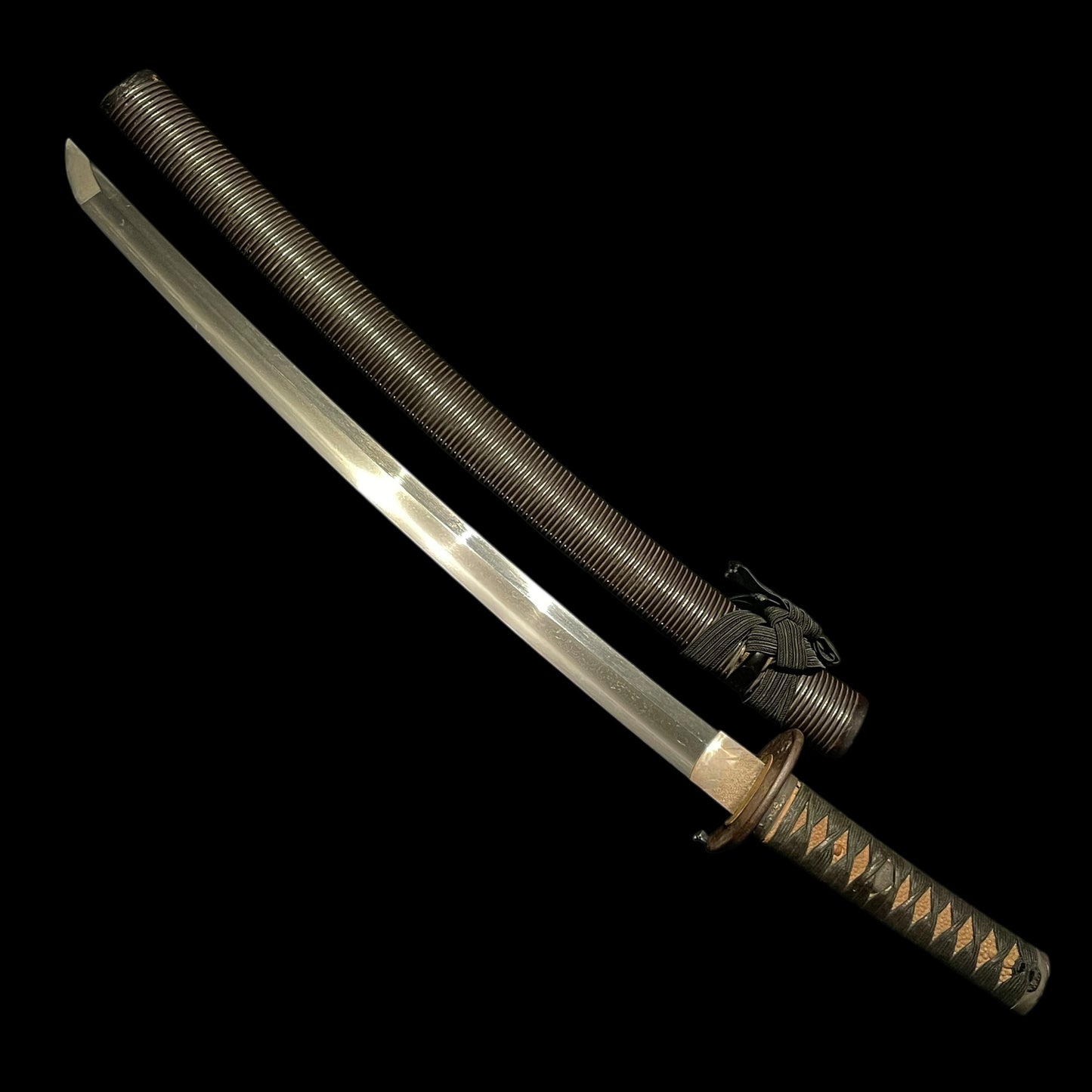 Tengu-Kashira 貞行 Sadayuki signed Wakizashi, Tsuchiya Shomin 土屋正珉 signed Fuchi