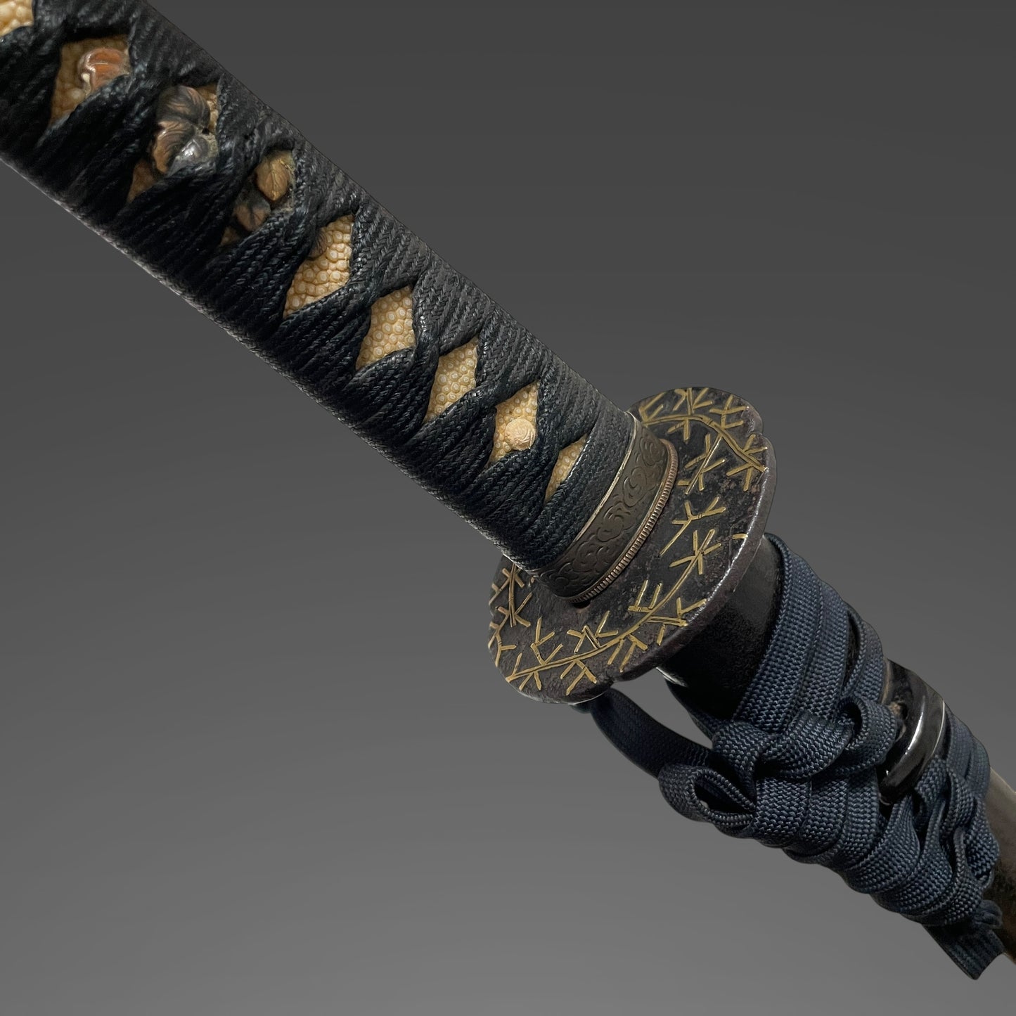 Bohi 棒樋 KATANA, Gold inlay TSUBA, Edo period mumei