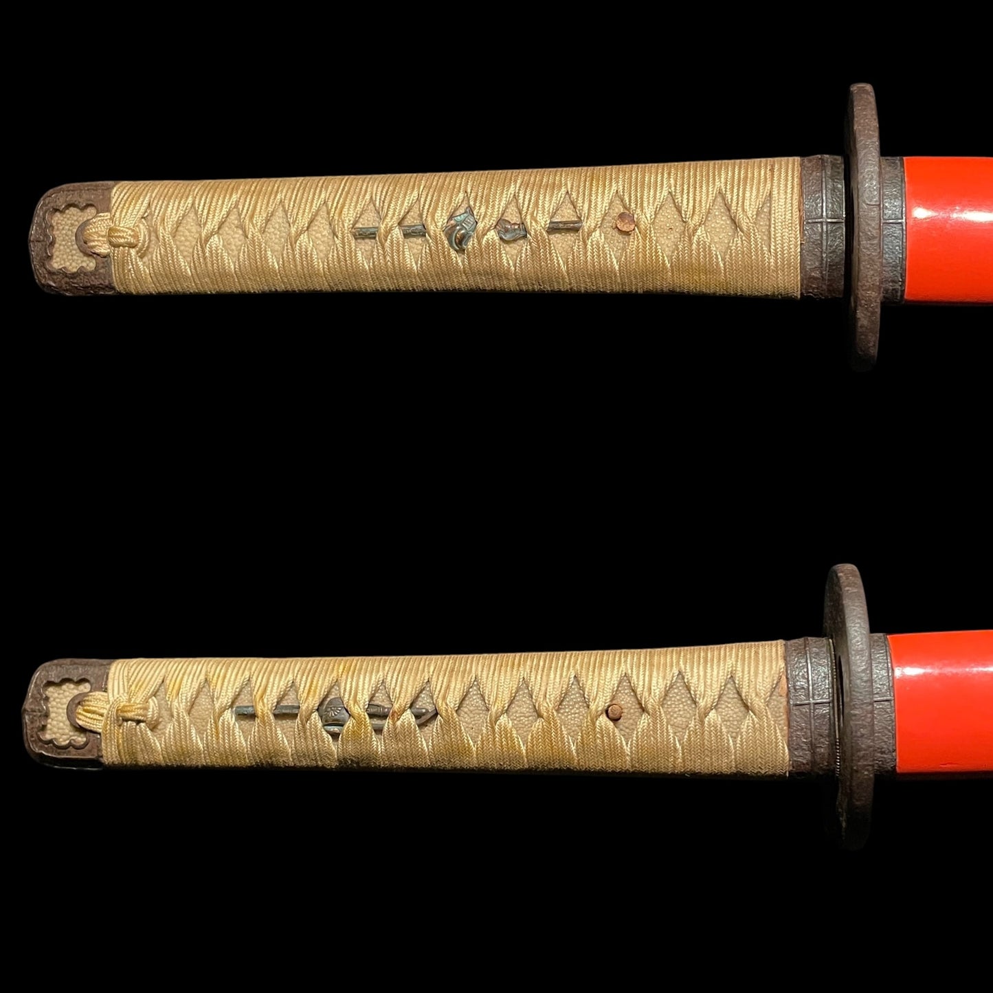 Red Handachi-Koshirae KATANA, Mt.Fuji Tsuba, Edo period mumei