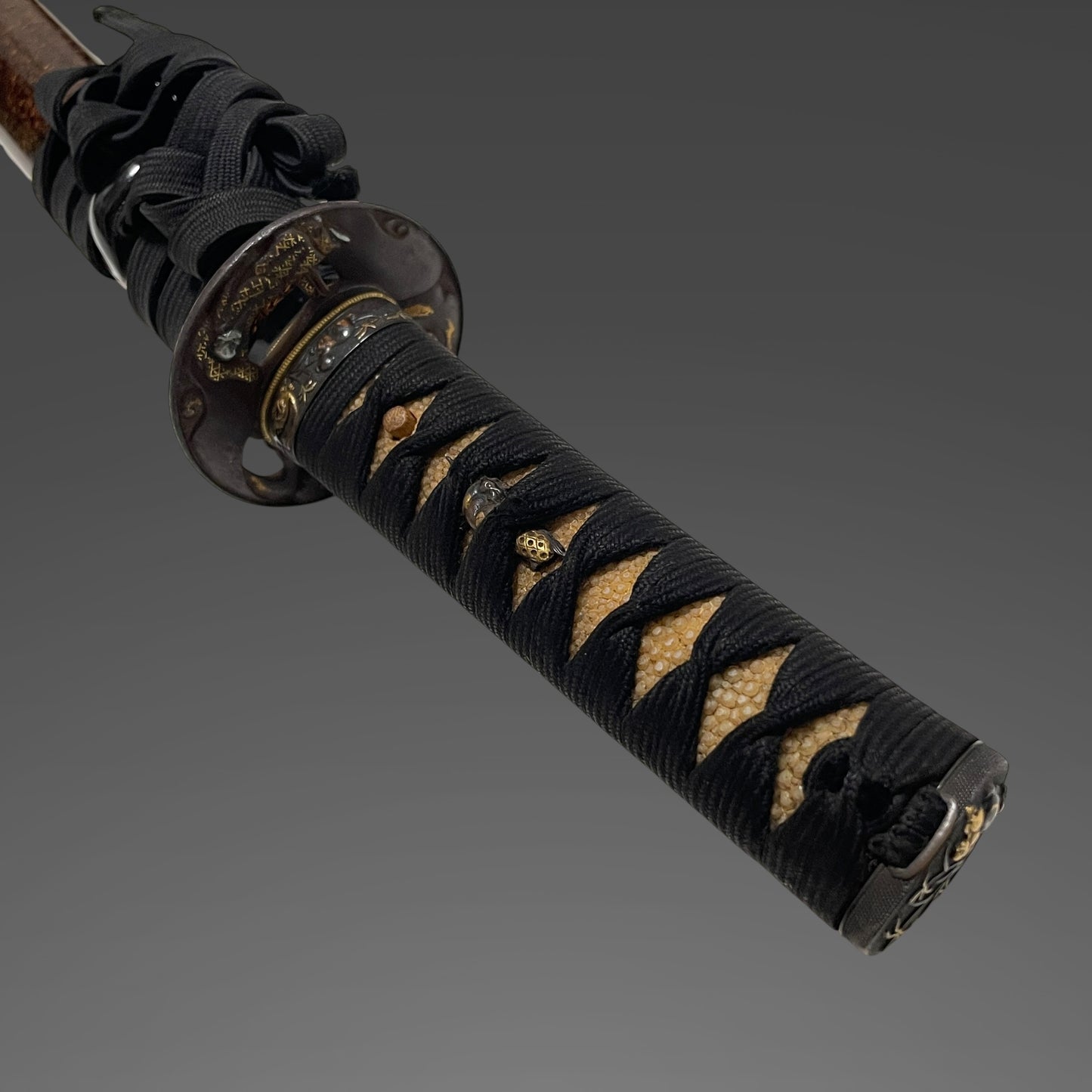 Sadamune 貞宗 signed Wakizashi, Dog Fuchikashira, Shakudo Kozuka, Edo period